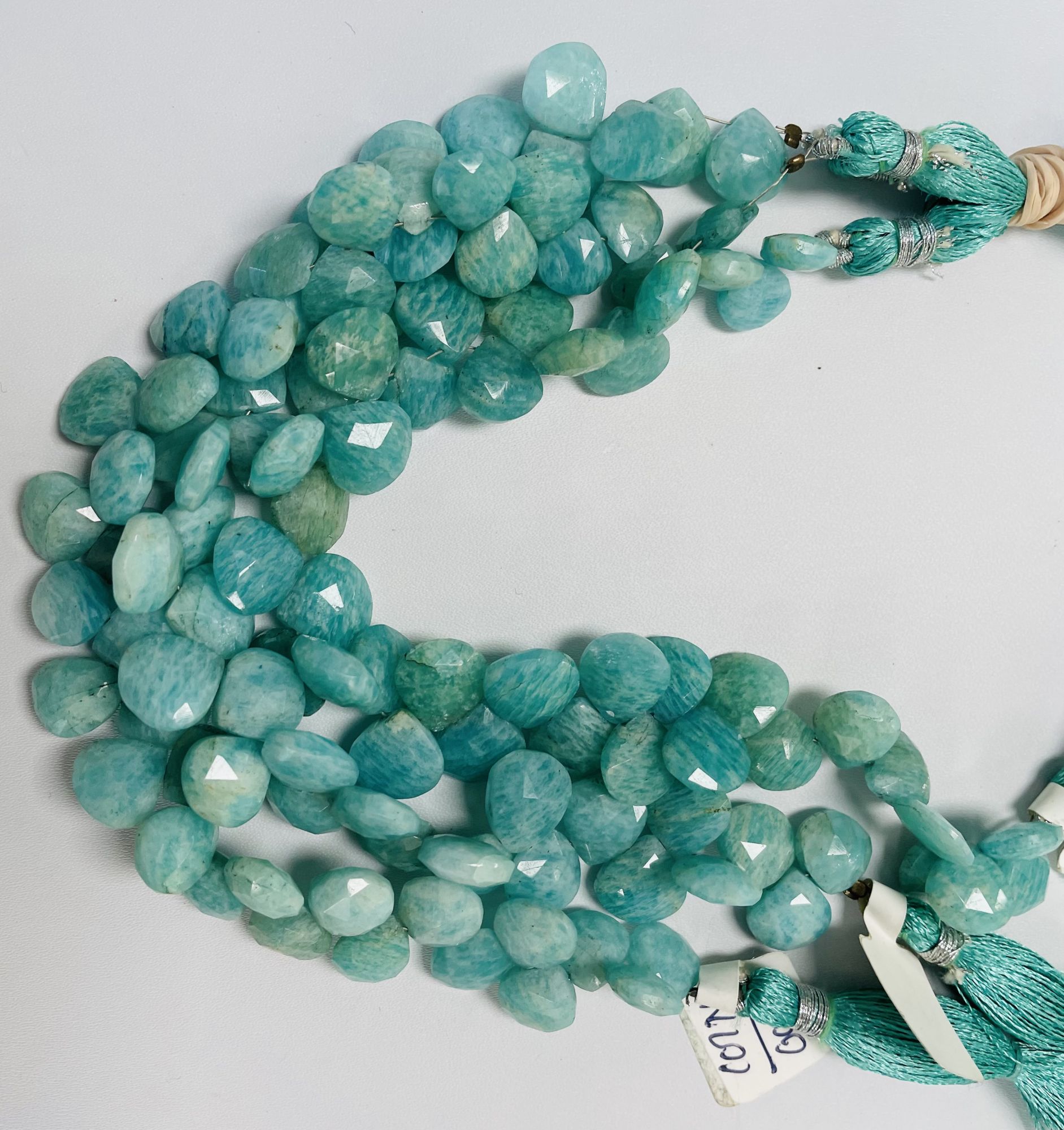 Amazonite Heart Faceted