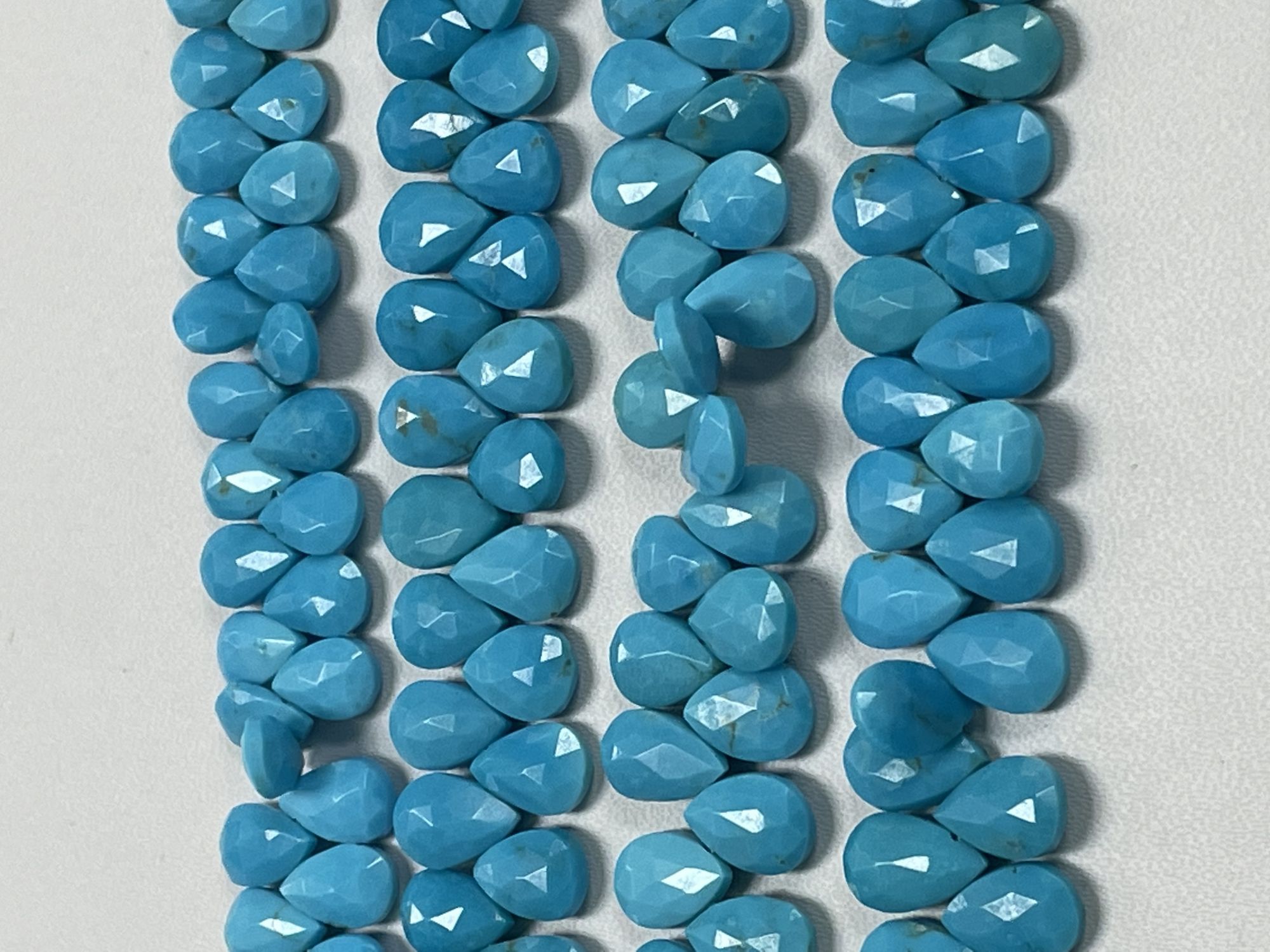 Turquoise Pear Faceted