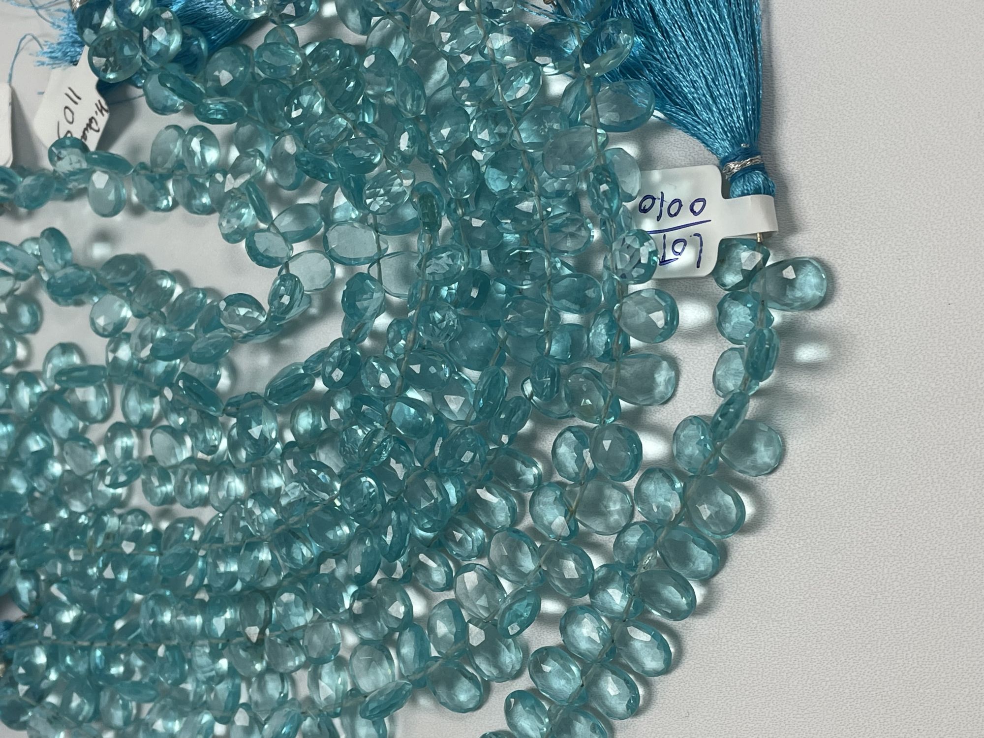 Sky Blue Hydro Quartz Pear Faceted