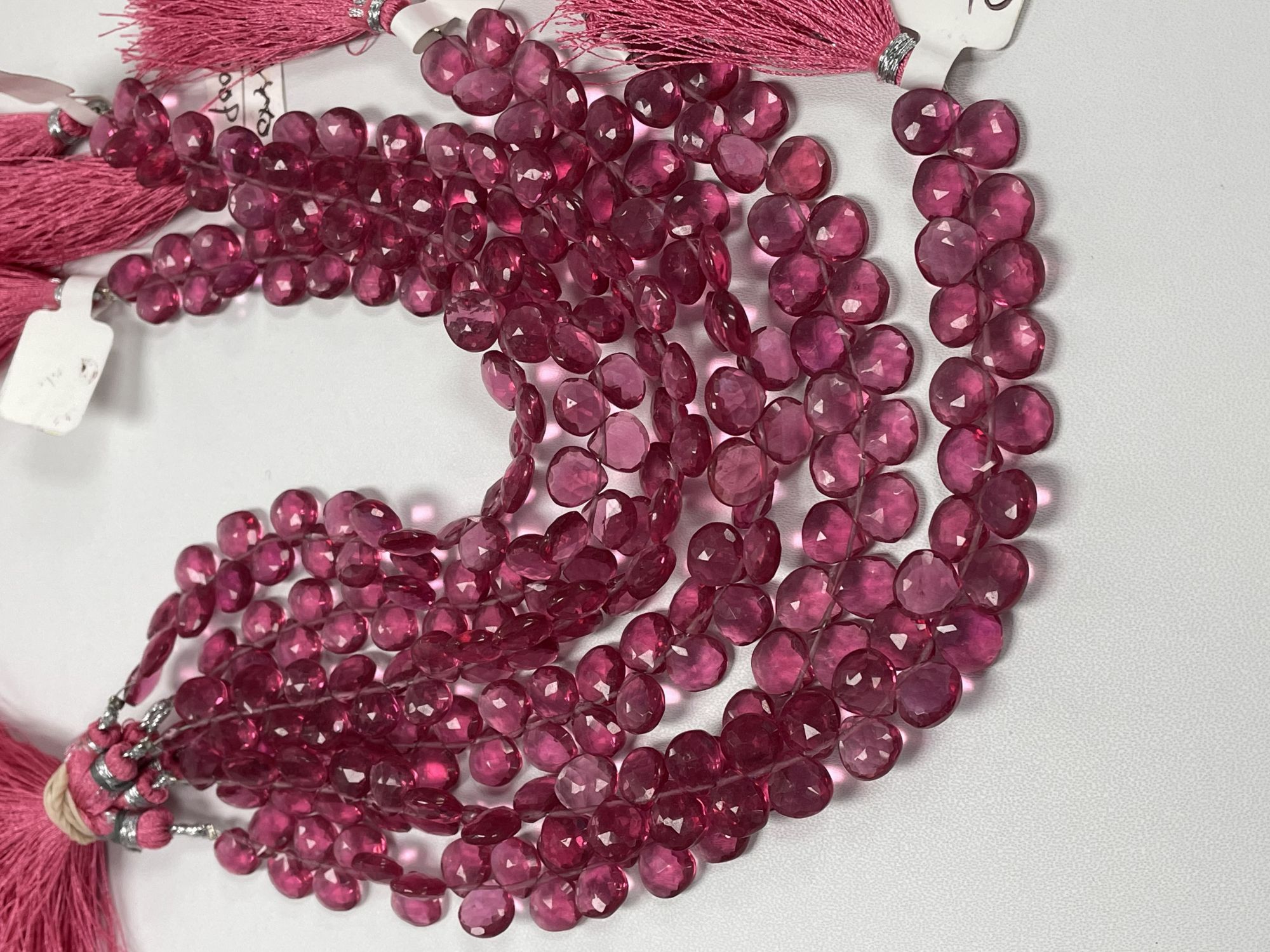 Rubilite Hydro Quartz Heart Faceted