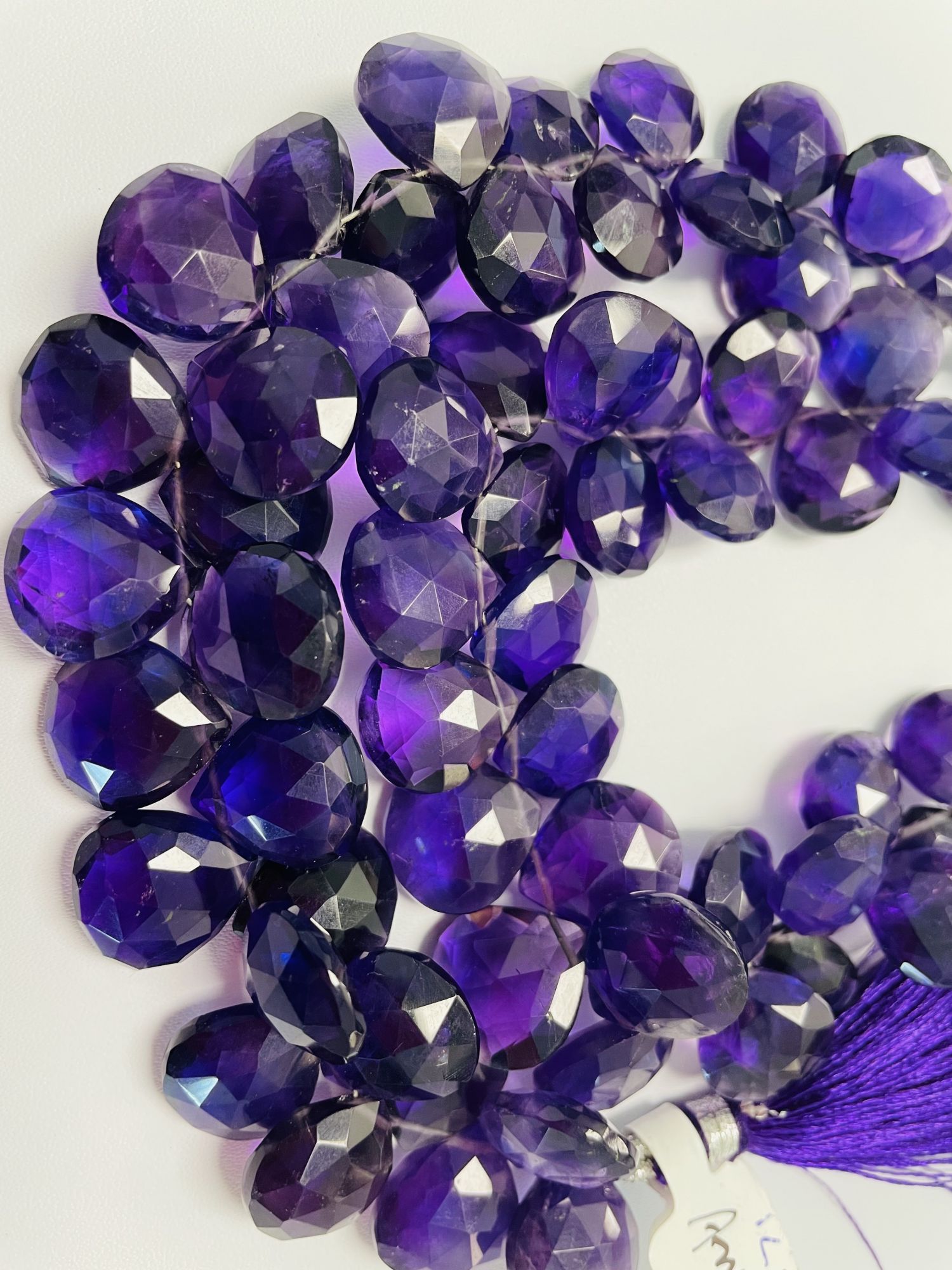 Purple Amethyst Heart Faceted