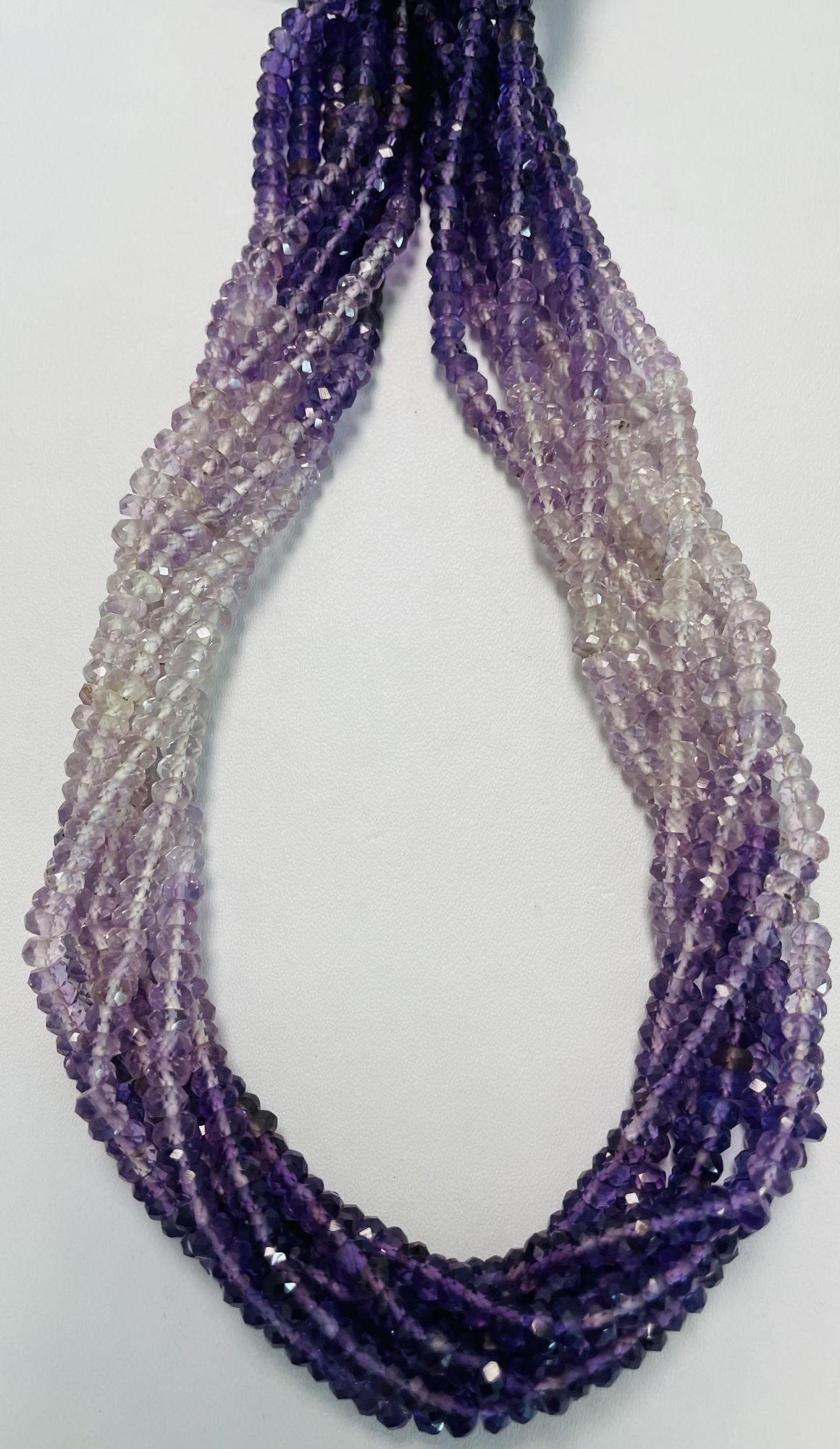 Purple Amethyst Rondelle Faceted