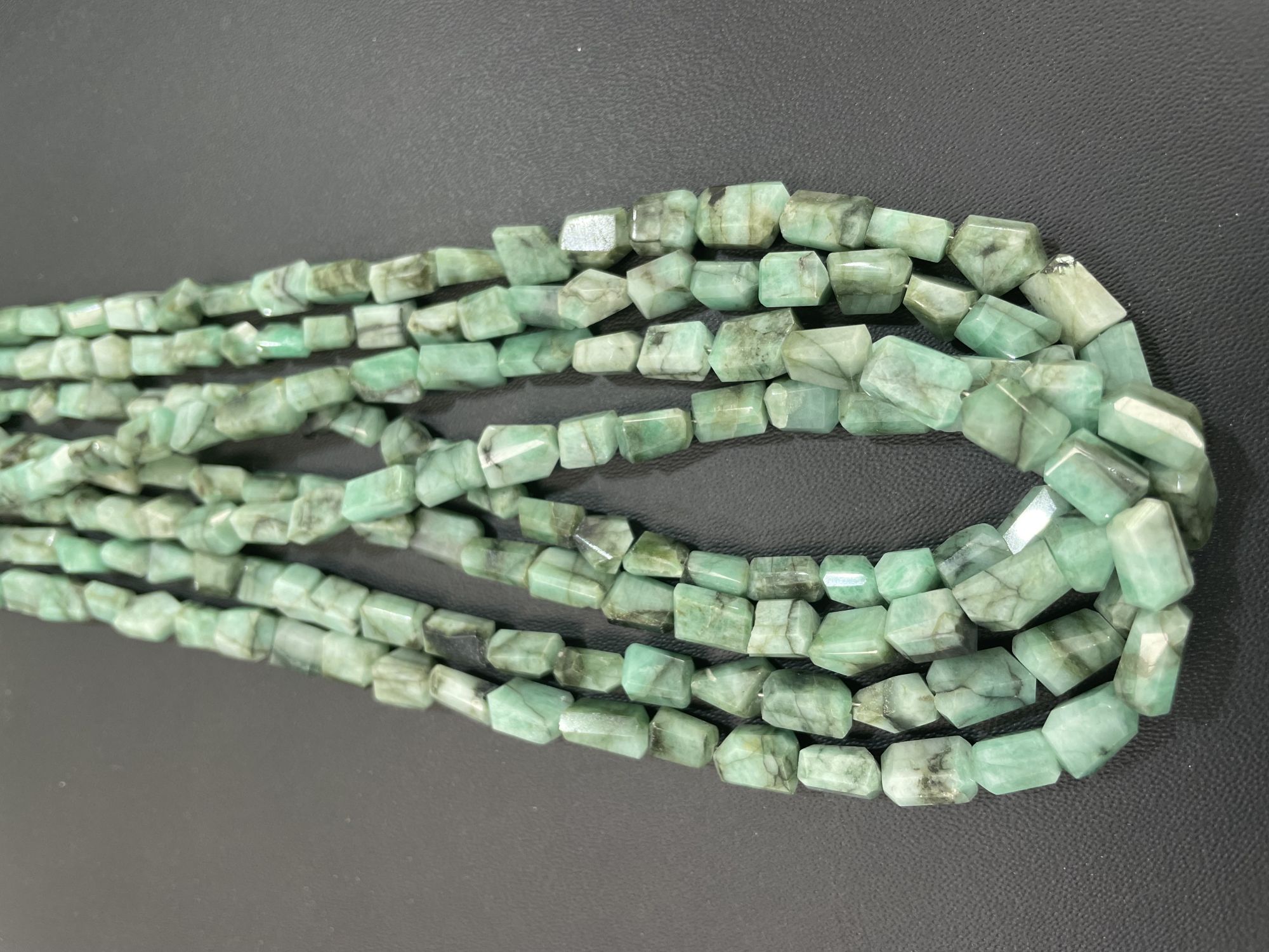 Shaded Emerald Nugget Faceted