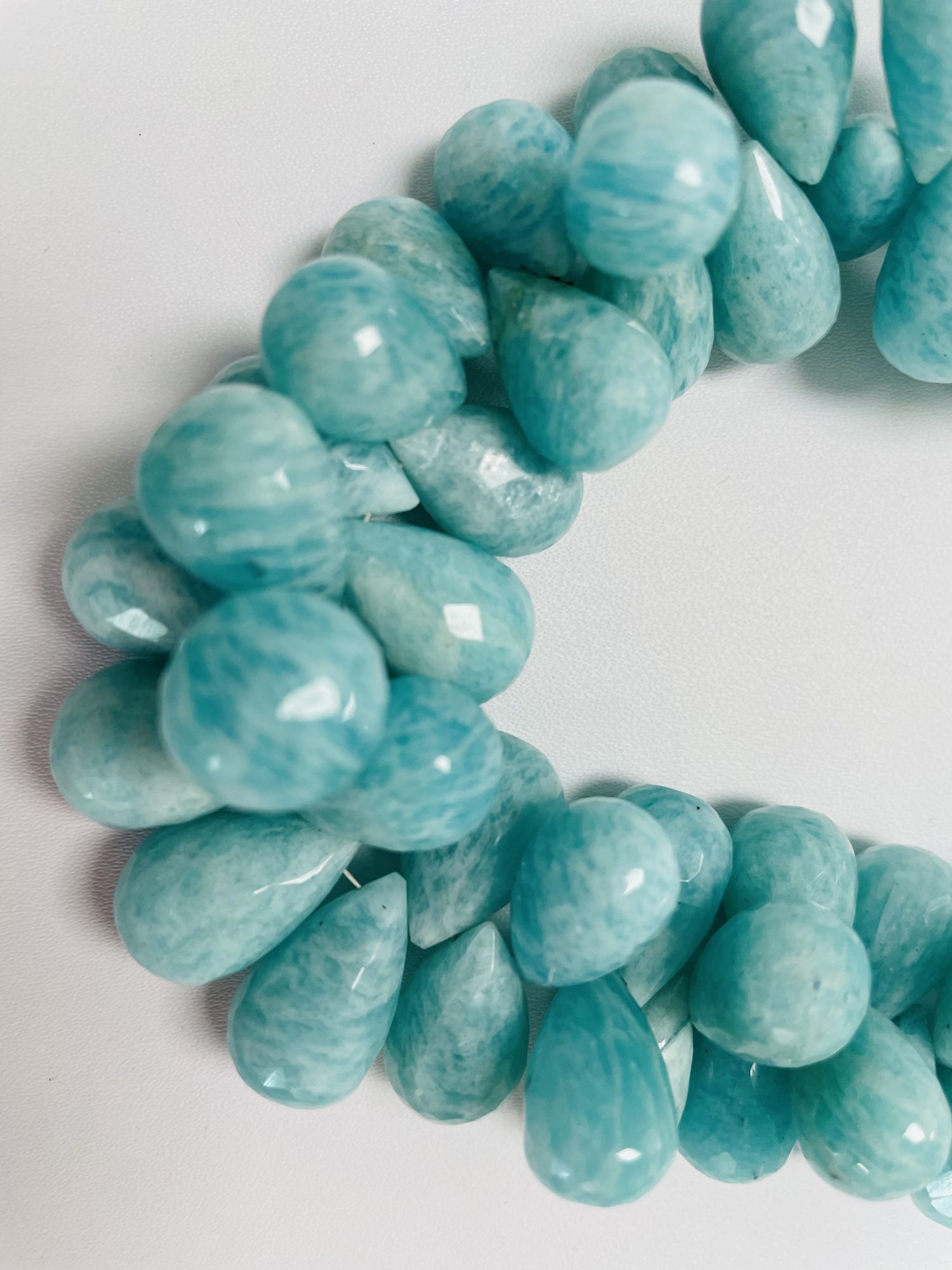 Amazonite Drops Faceted