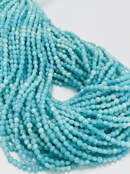 Shaded Amazonite Coin Faceted