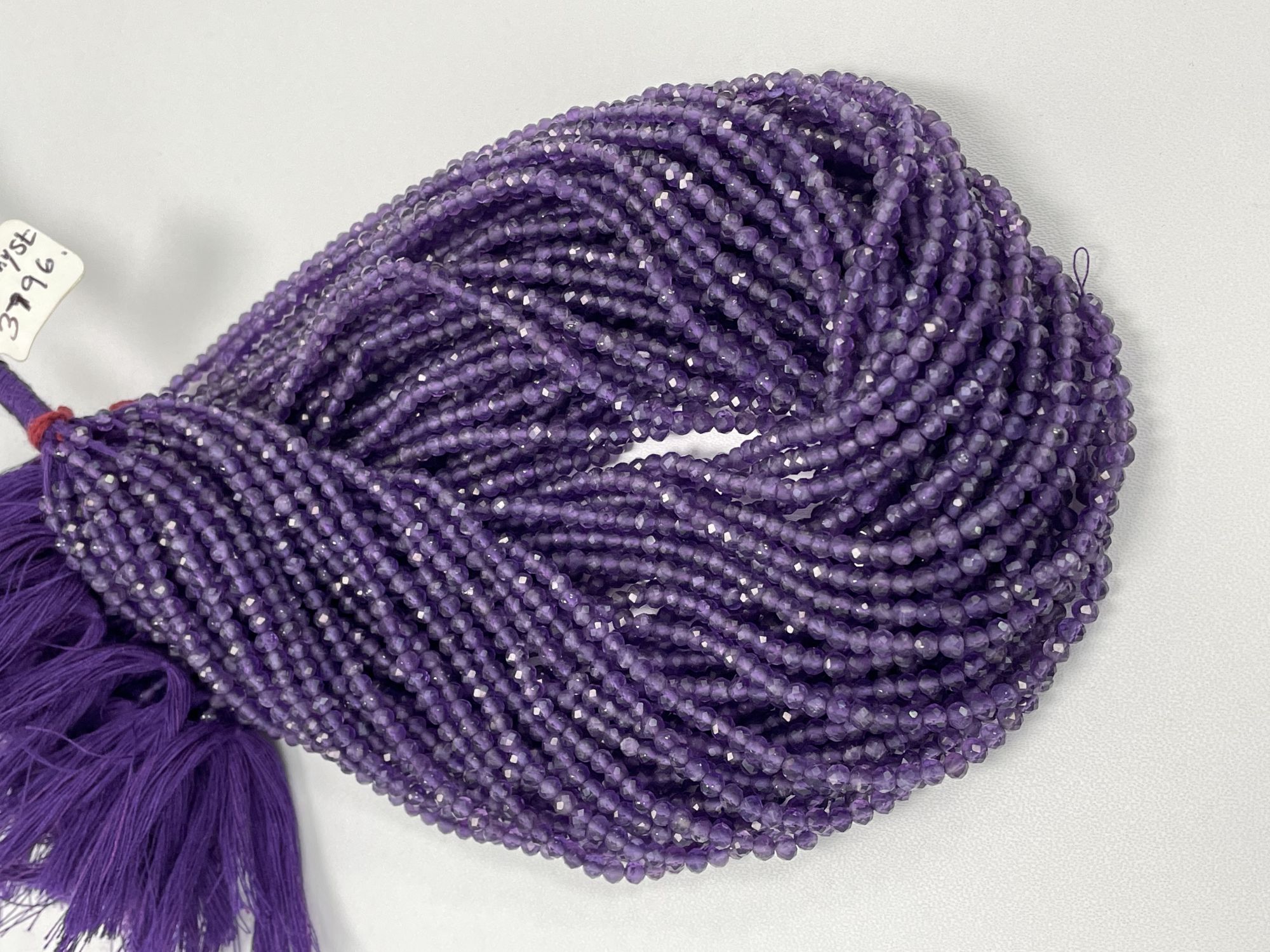 Purple Amethyst Rondelle Faceted