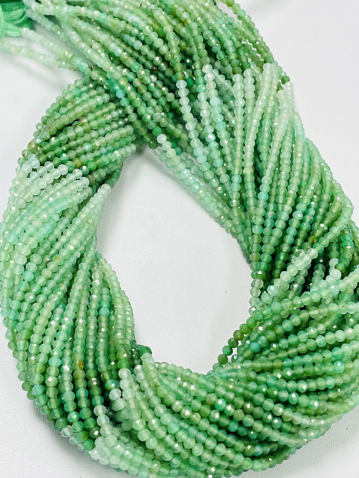 Chrysoprase Rondelle Faceted