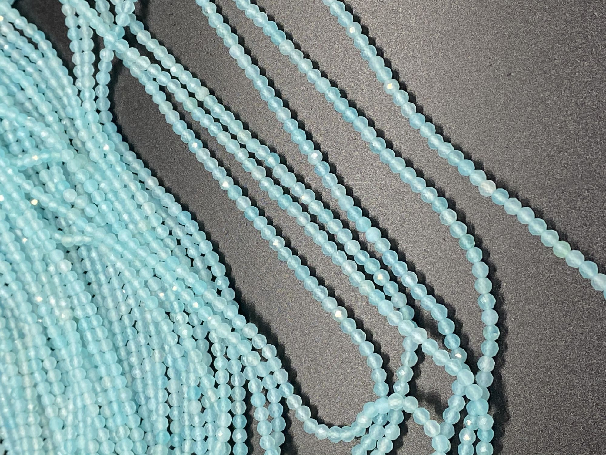 Aqua Chalcedony Rounds Faceted