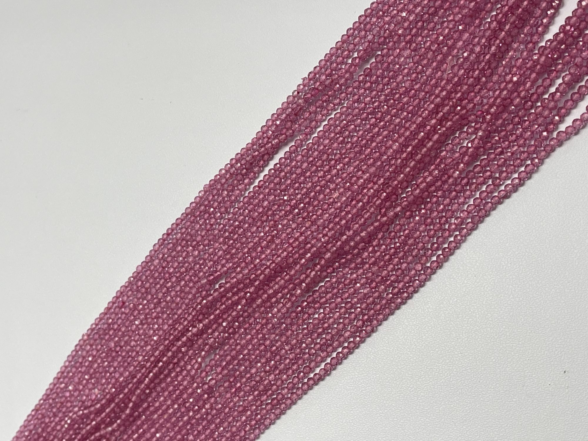 Pink Quartz Rondelle Faceted