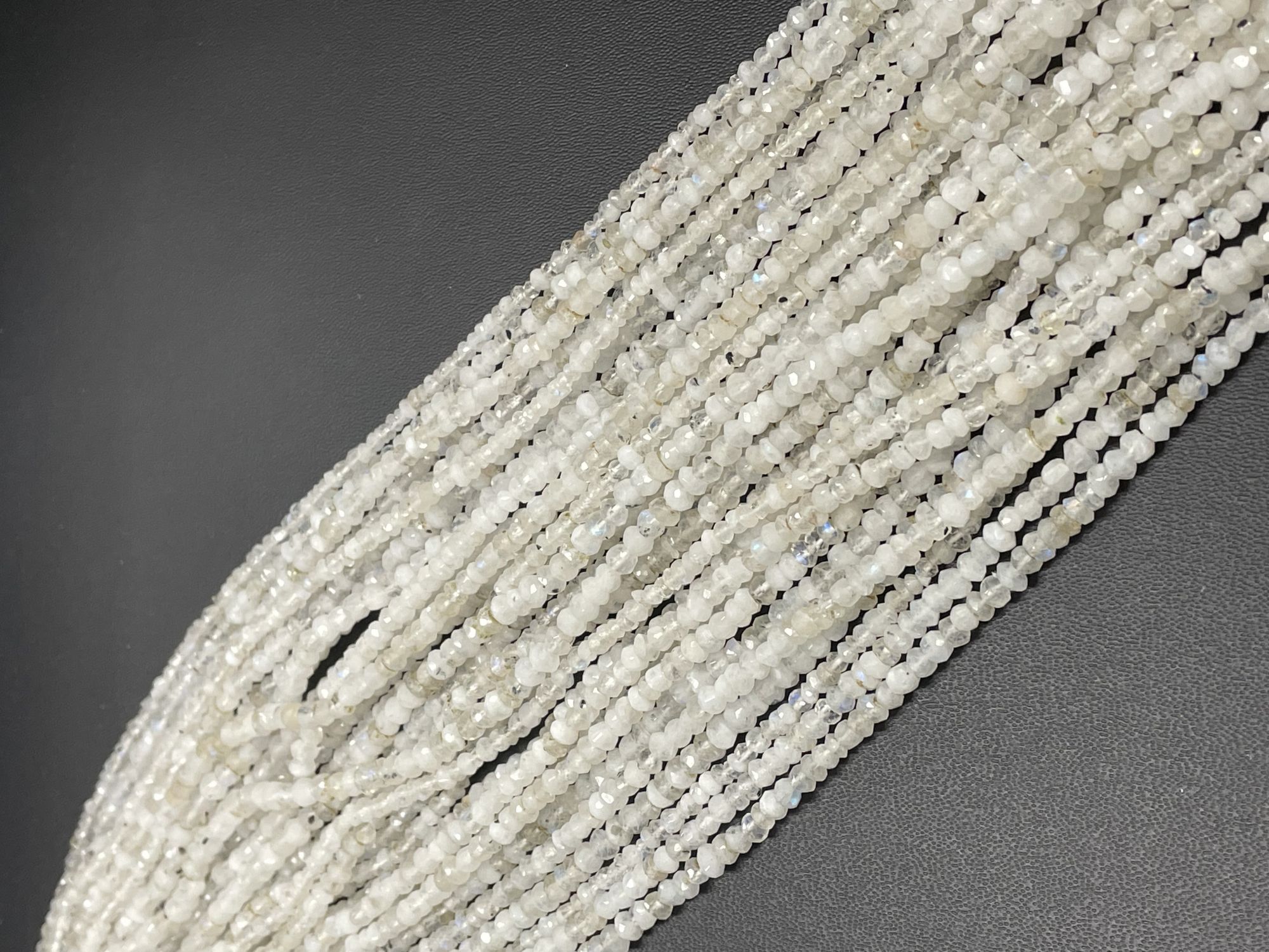 Moonstone Rondelle Faceted