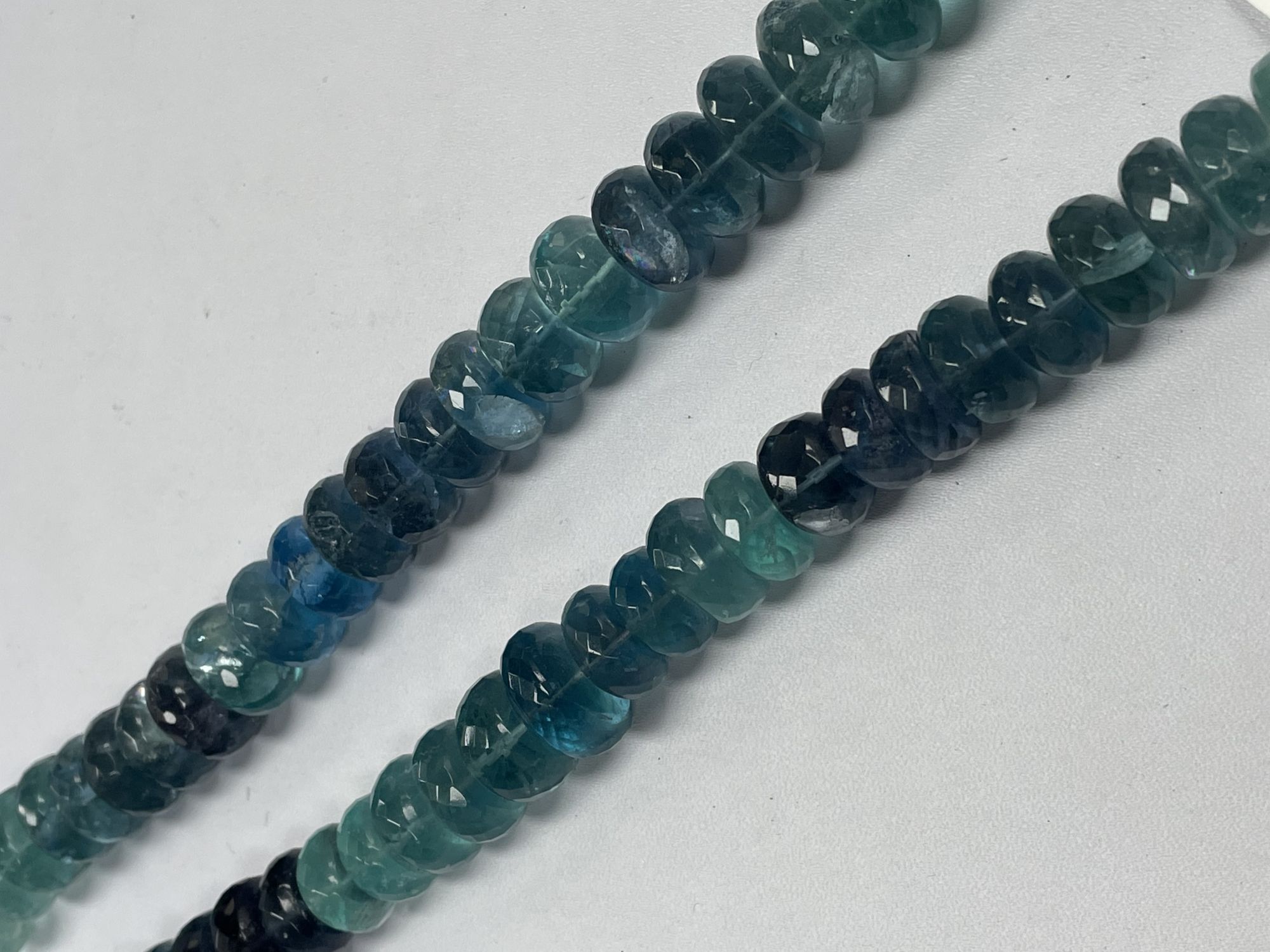 Fluorite Rondelles Faceted