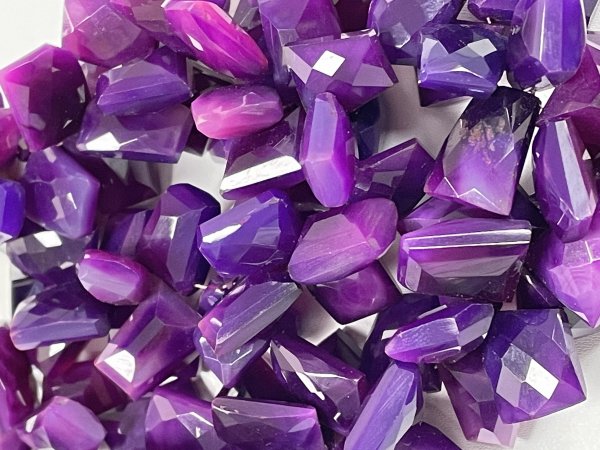 Purple Chalcedony Funky Cut Faceted