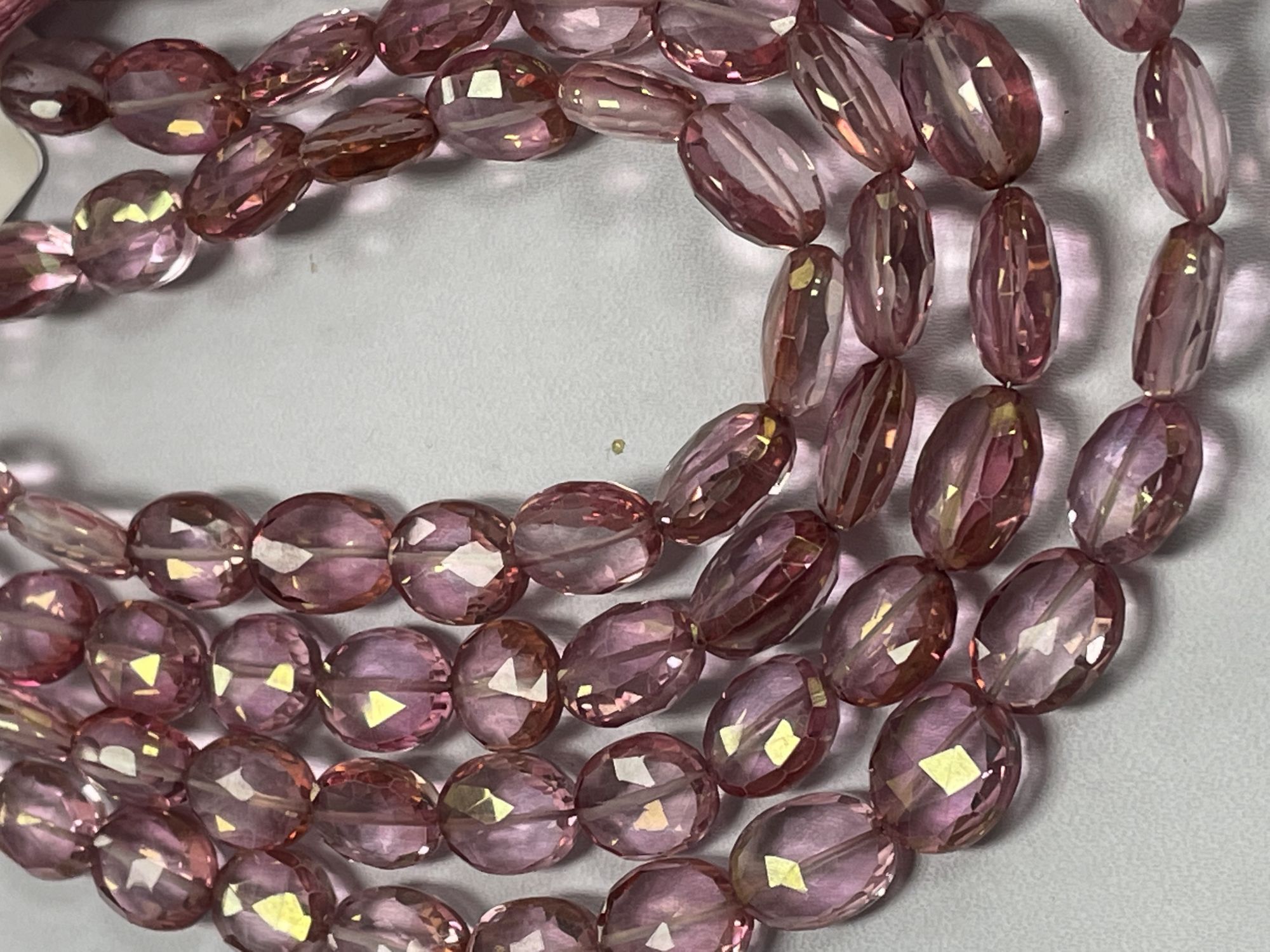 Pink Mystic Quartz Oval Faceted