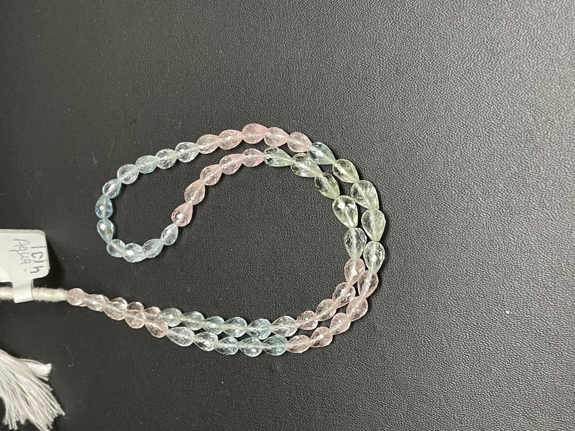 Multi Aquamarine Straight Drill Drop Faceted