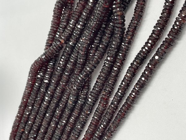 Red Garnet Tire Faceted