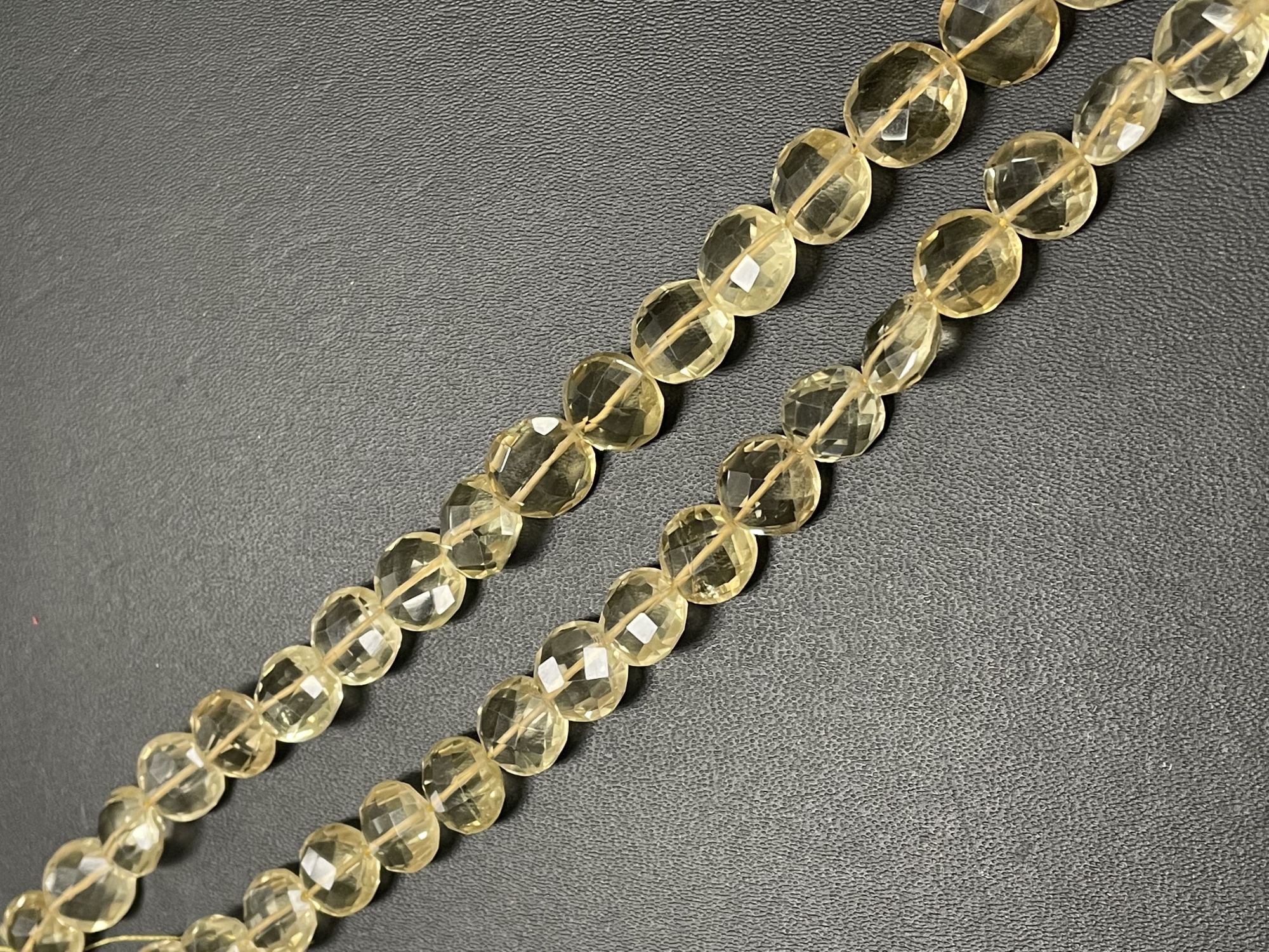 Beer Quartz Coin Faceted