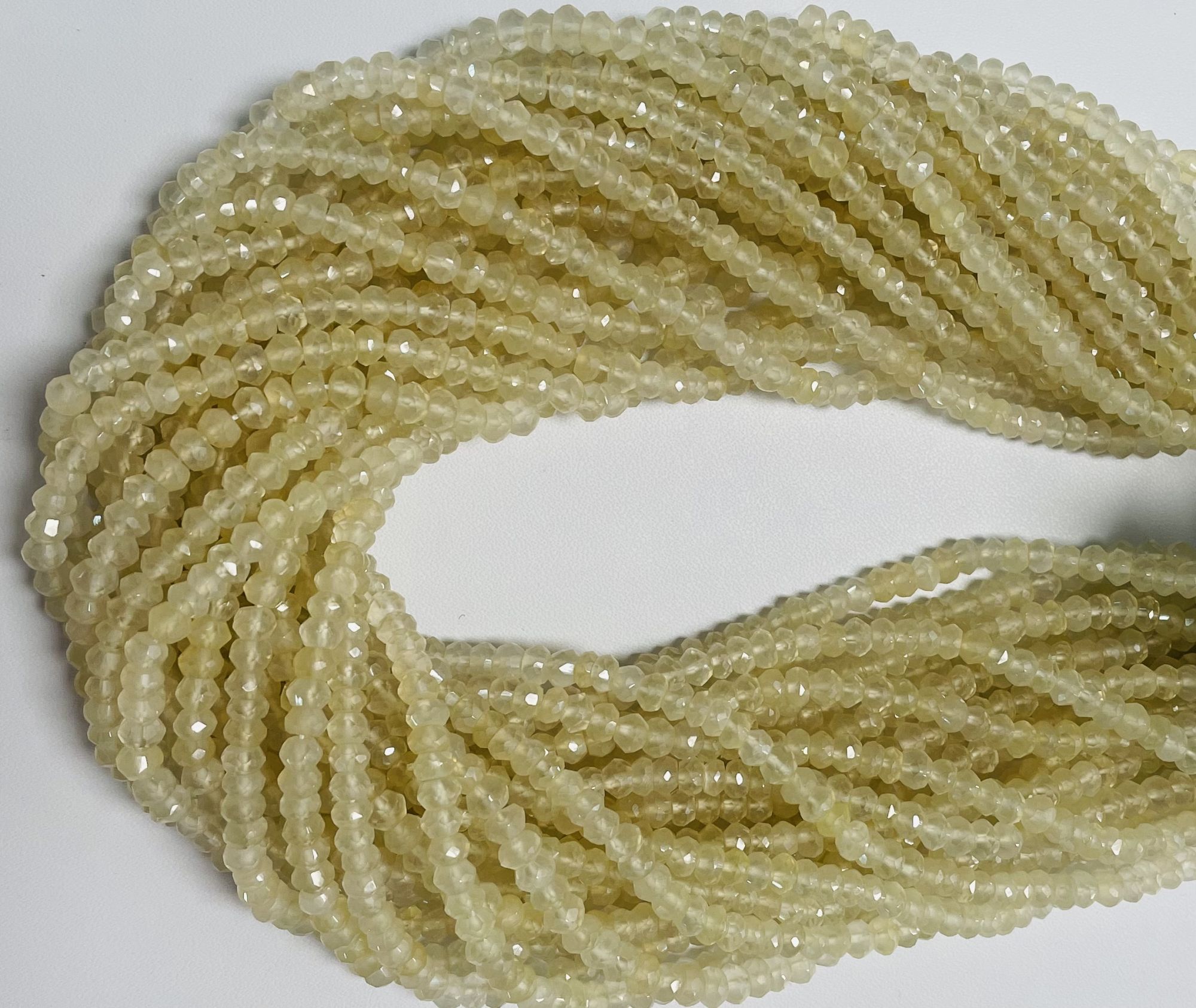 Coated Pearl Chalcedony Rondelle Faceted