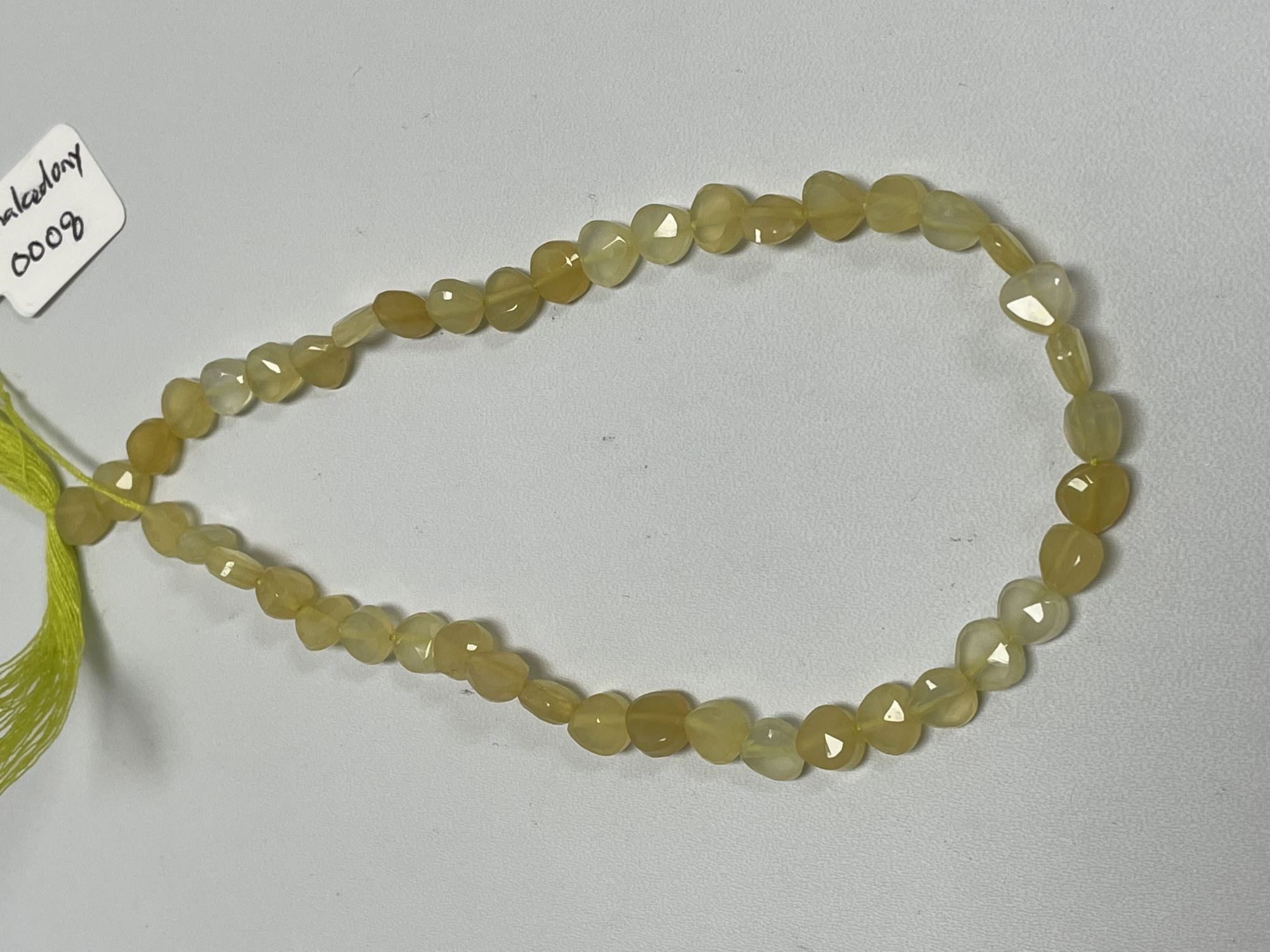 Yellow Chalcedony Heart Faceted