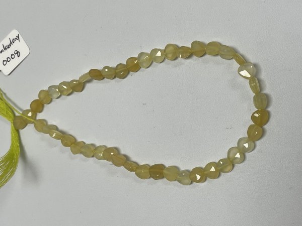 Yellow Chalcedony Heart Faceted