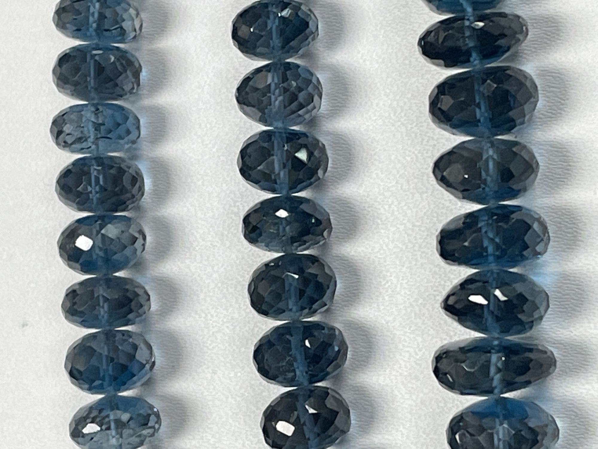 London Blue Topaz Rondelle Faceted