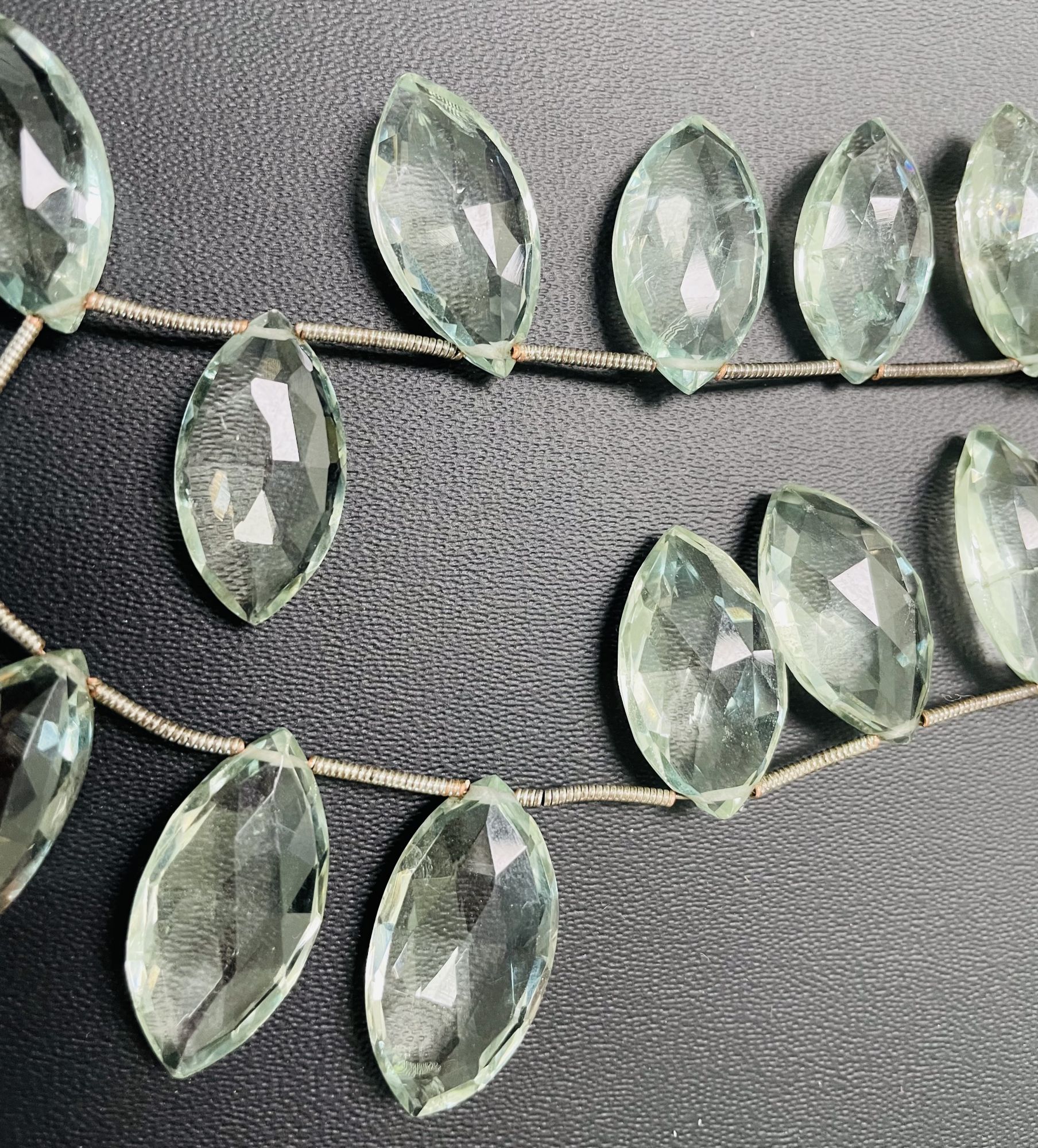 Green Amethyst Marquise Faceted