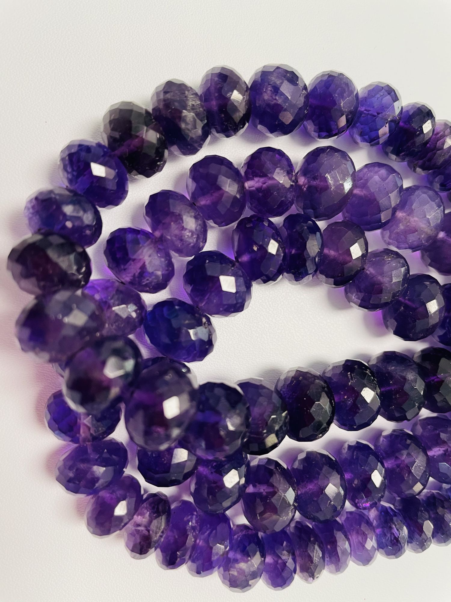 Purple Amethyst Rondelle Faceted