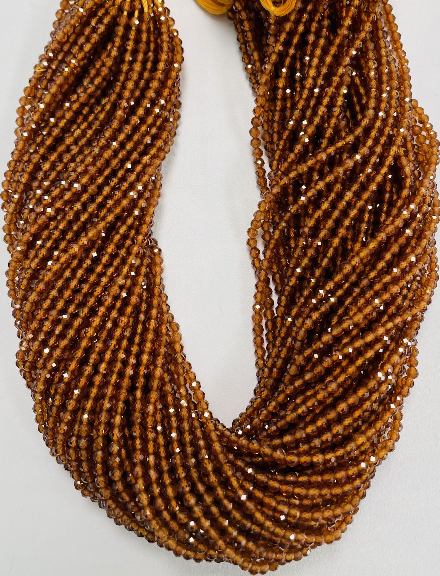 Hessonite Garnet Rondelle Faceted