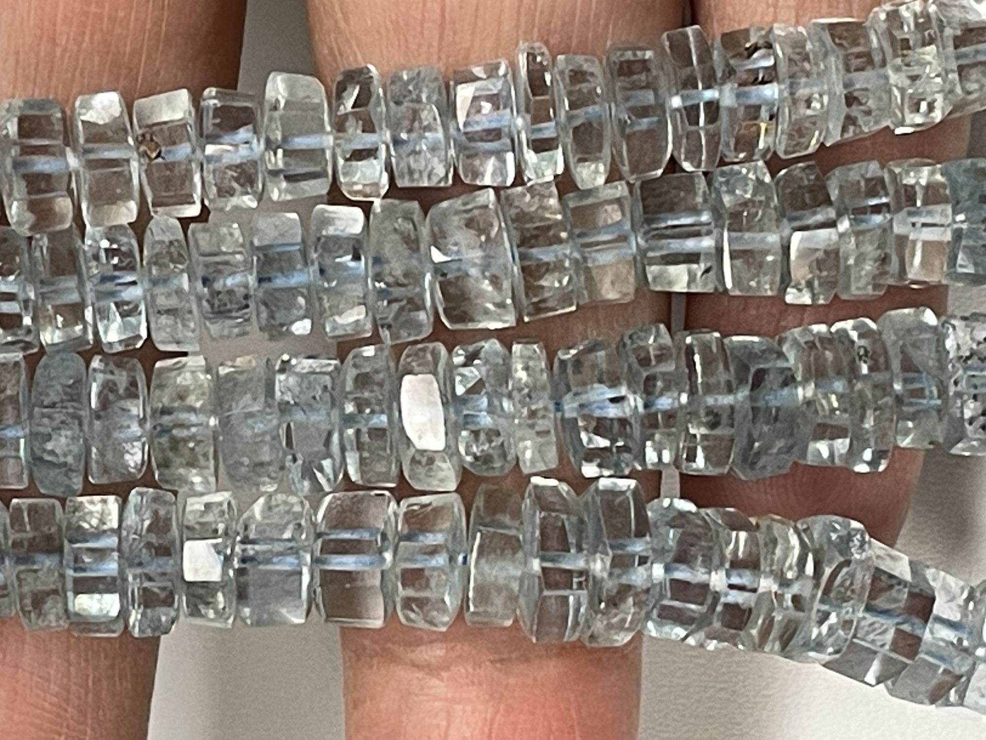 Copper Aquamarine Blot Faceted