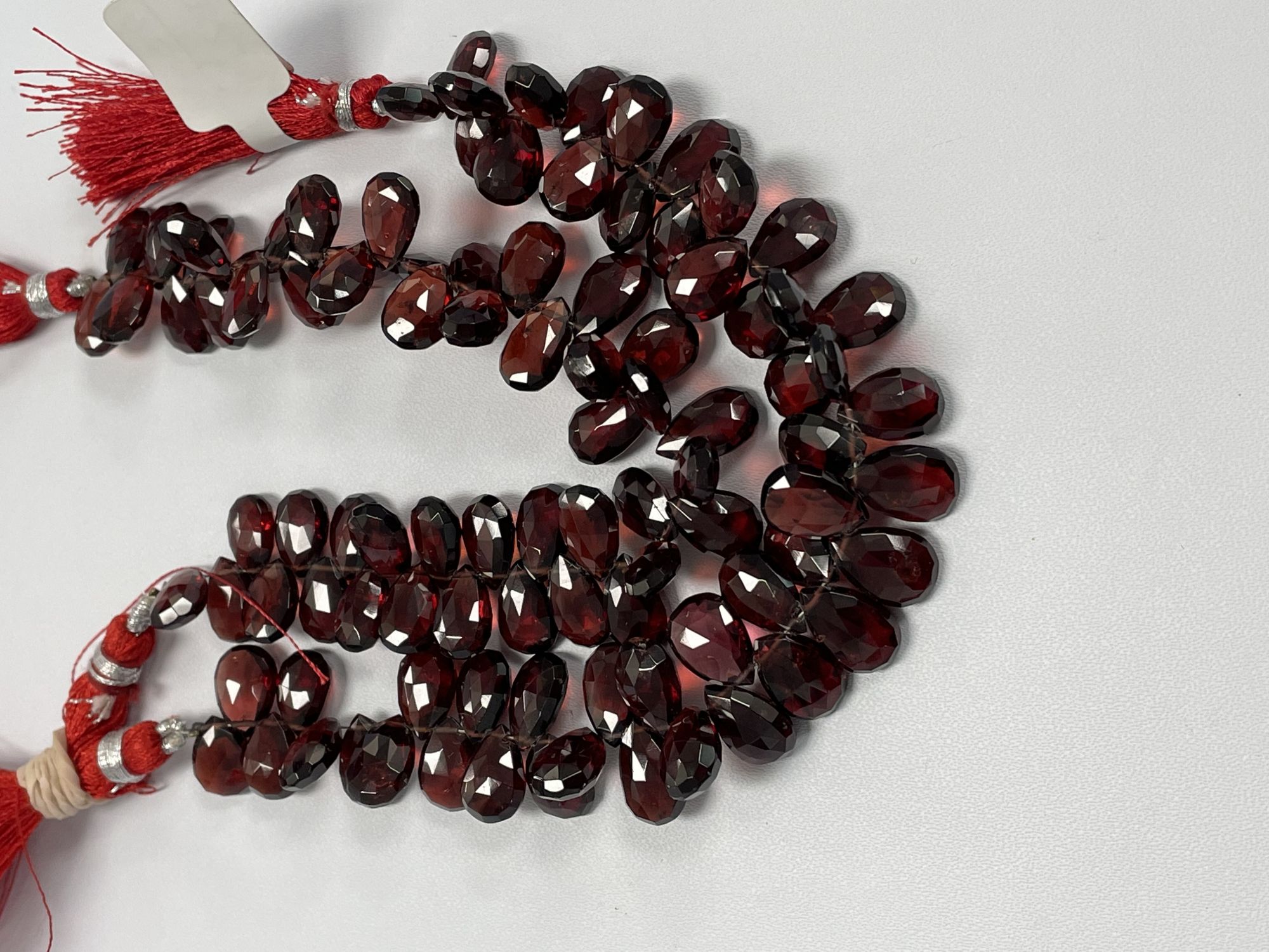 Red Garnet Pear Faceted