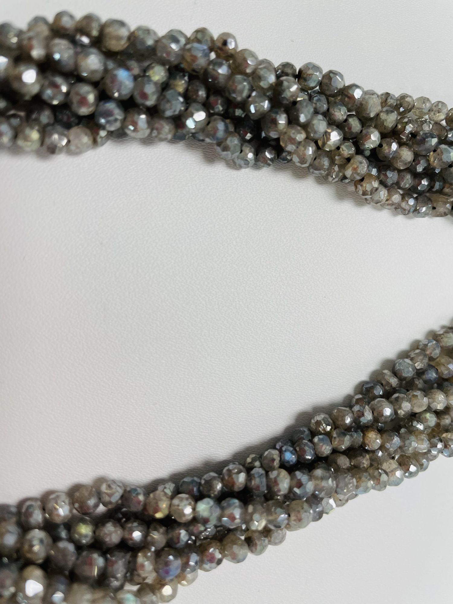 Mystic Labradorite Rondelle Faceted