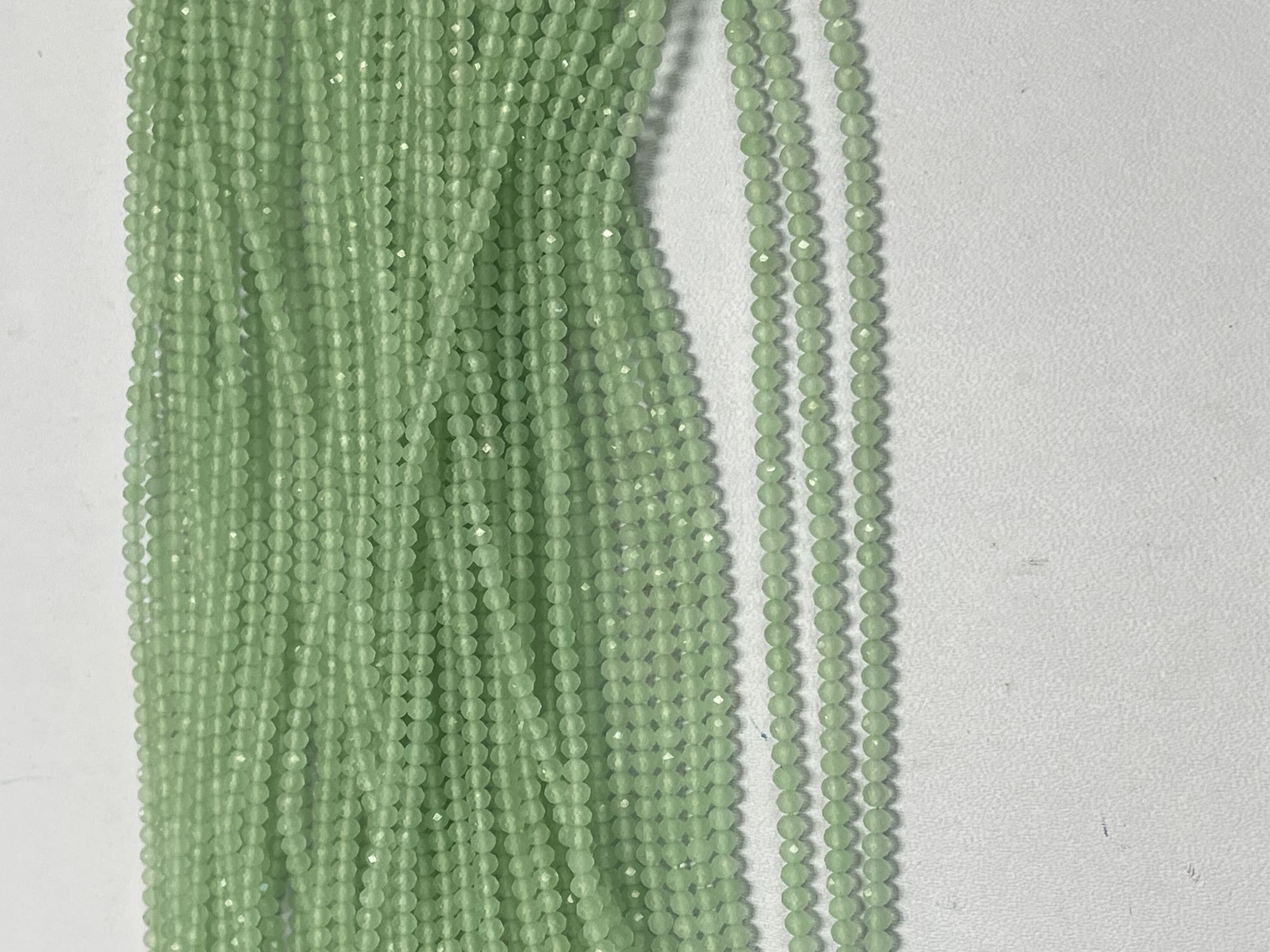 Green Chalcedony Rondelle Faceted