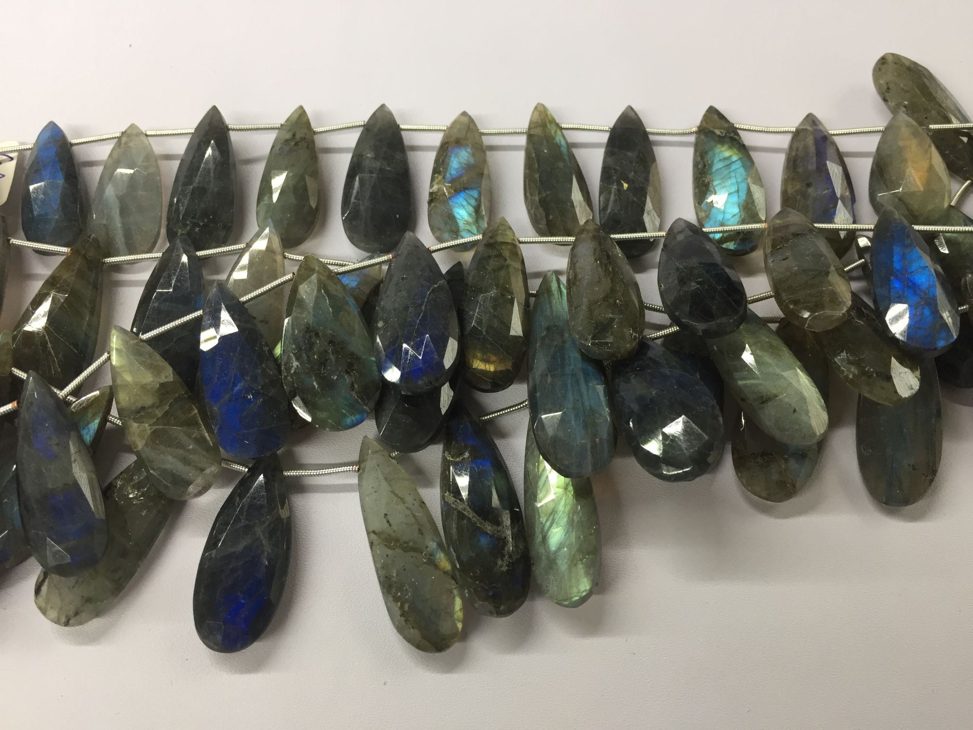 Labradorite Long Pears Faceted