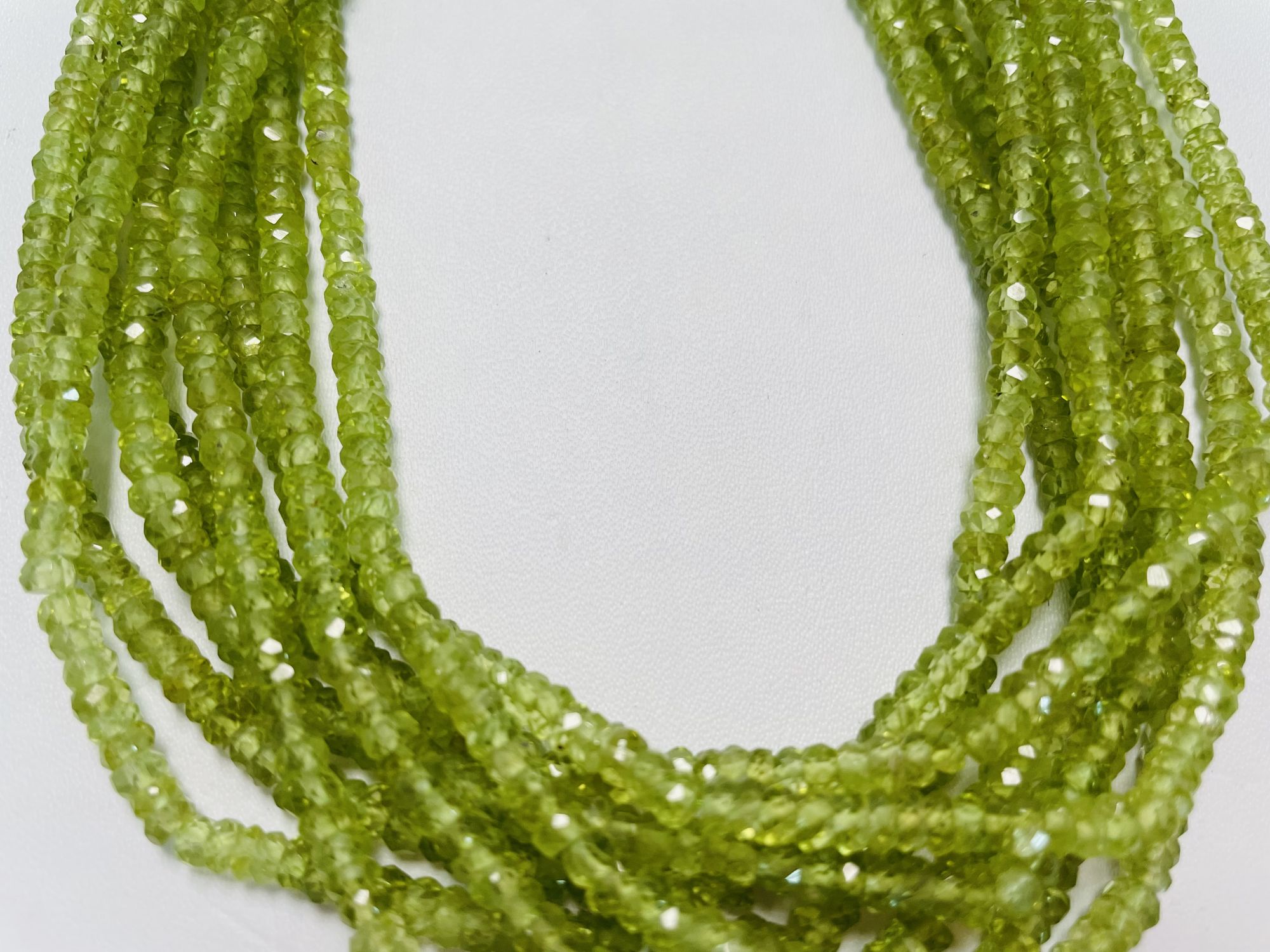 Peridot Rondelle Faceted