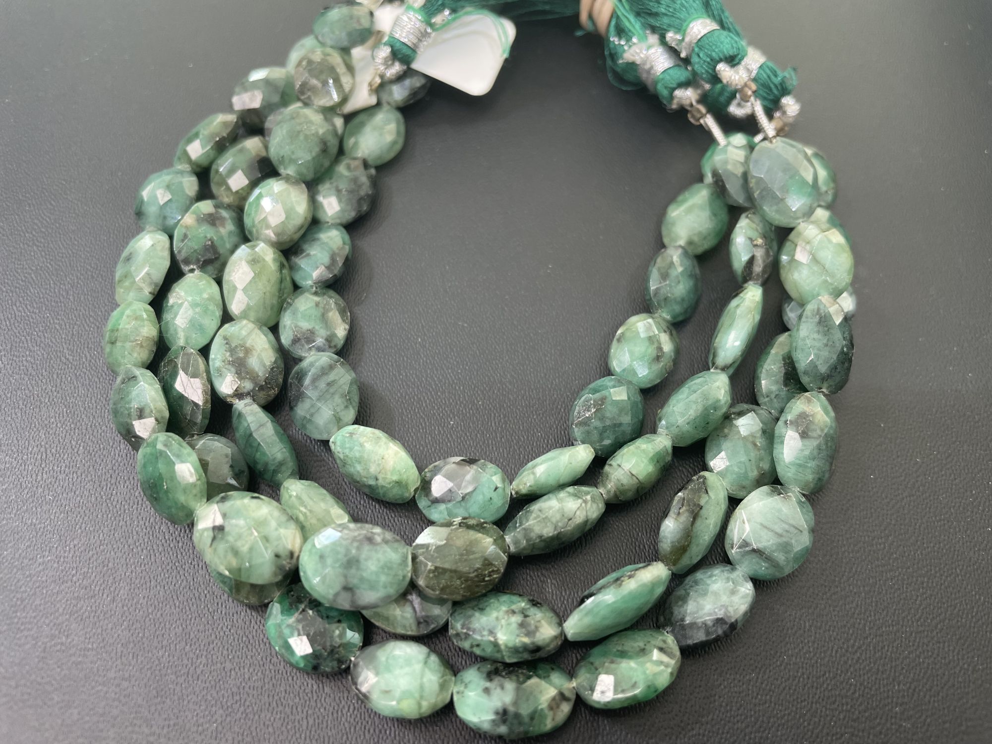 Shaded Emerald Oval Faceted