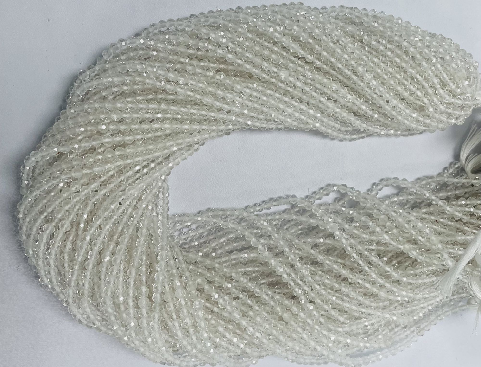 Crystal Quartz Rondelle Faceted