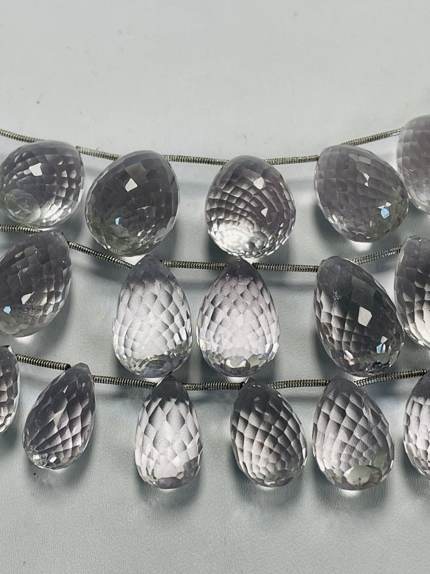 Pink Amethyst Drop Faceted