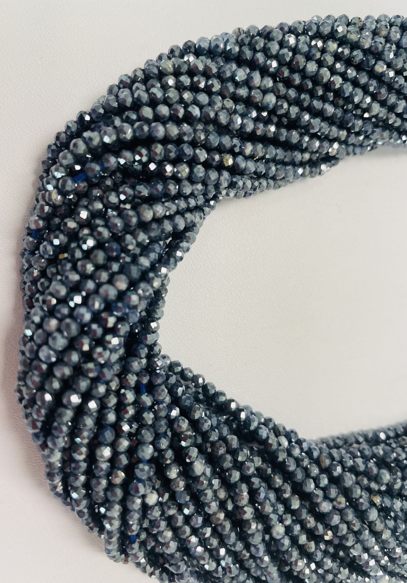 Coated Sapphire Rondelle Faceted