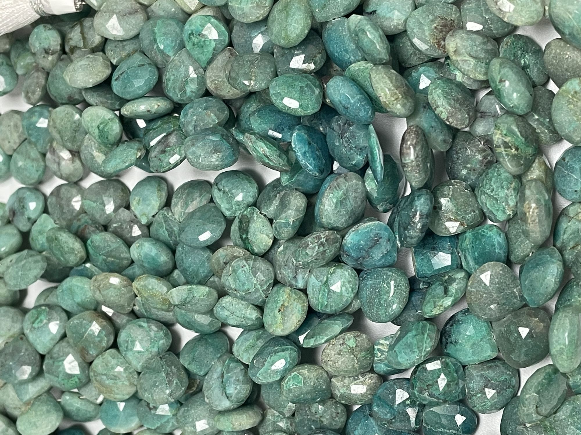 Chrysocolla Hearts Faceted