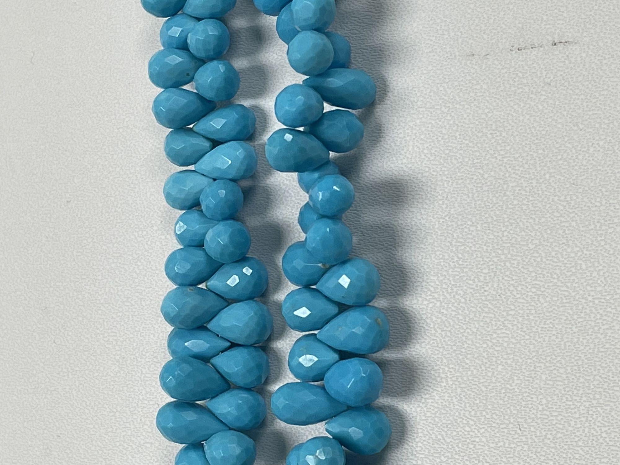 Turquoise Drop Faceted
