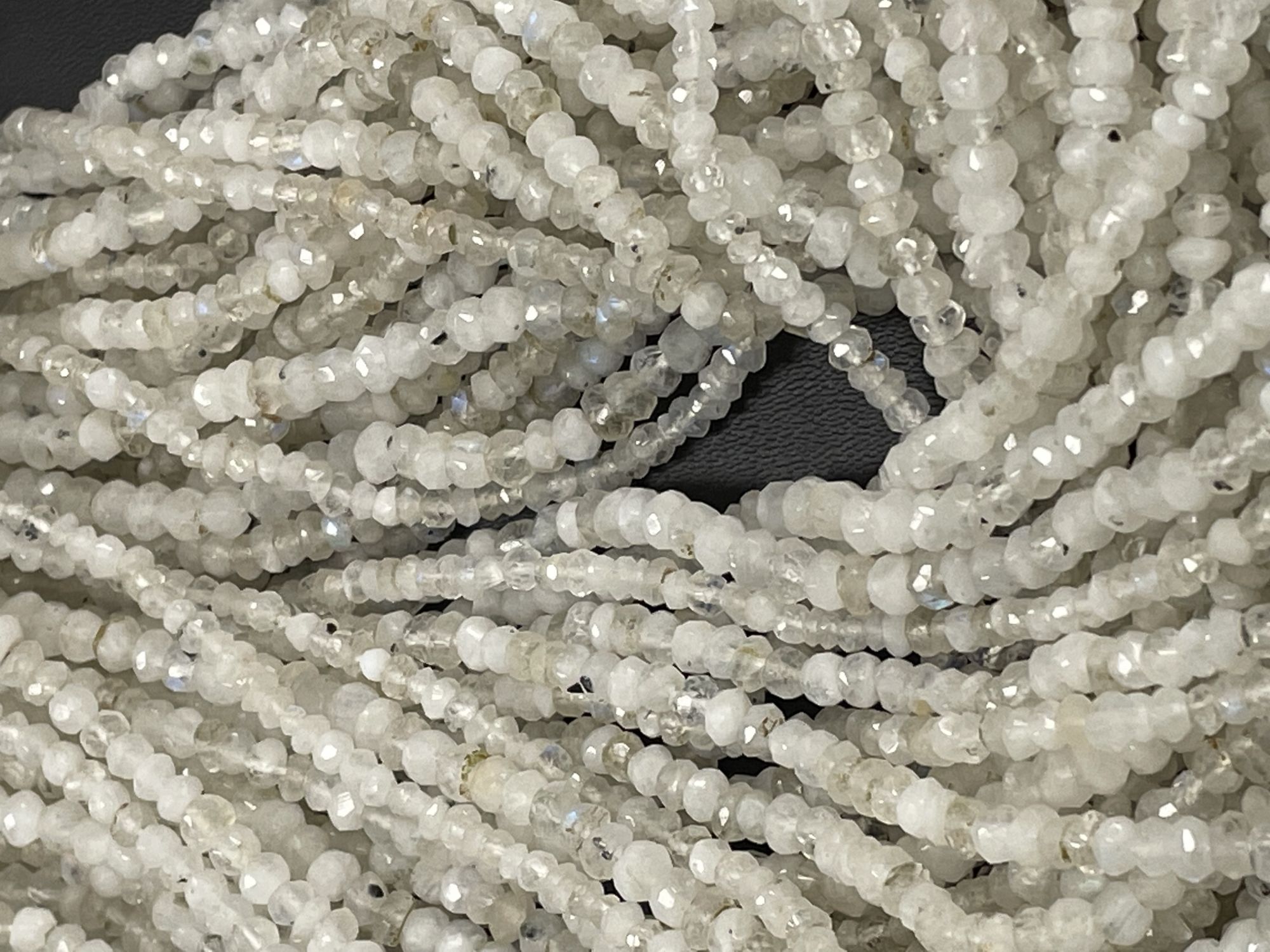 Moonstone Rondelle Faceted