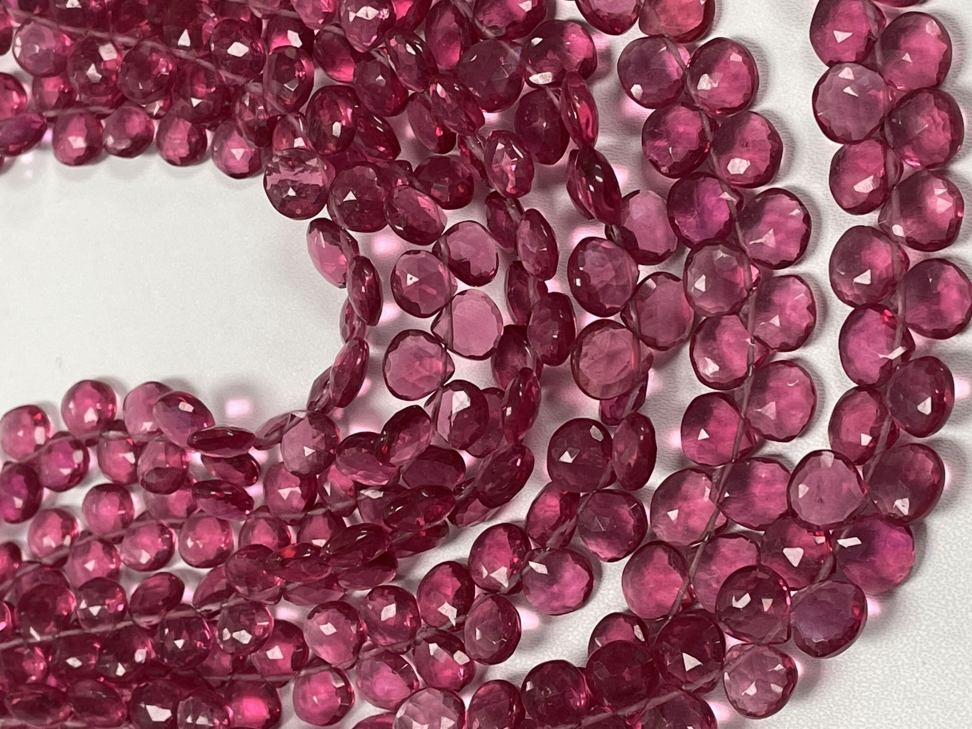 Rubilite Hydro Quartz Heart Faceted