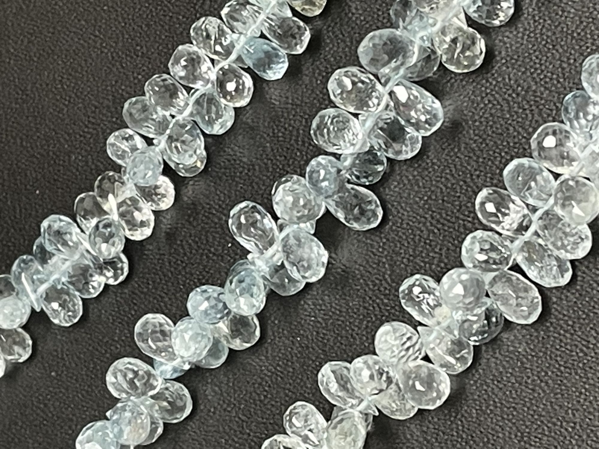 Aquamarine Drop Faceted