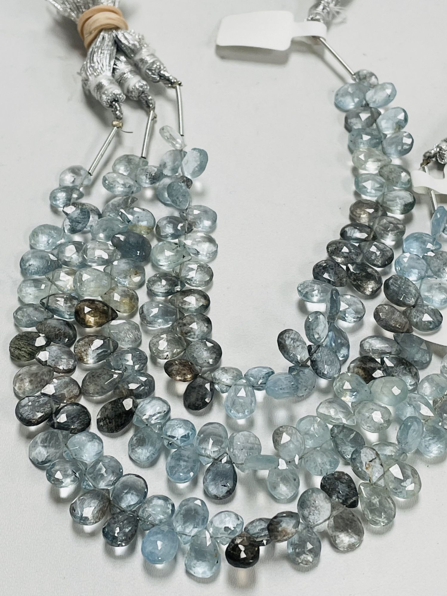 Copper Aquamarine Pear Faceted