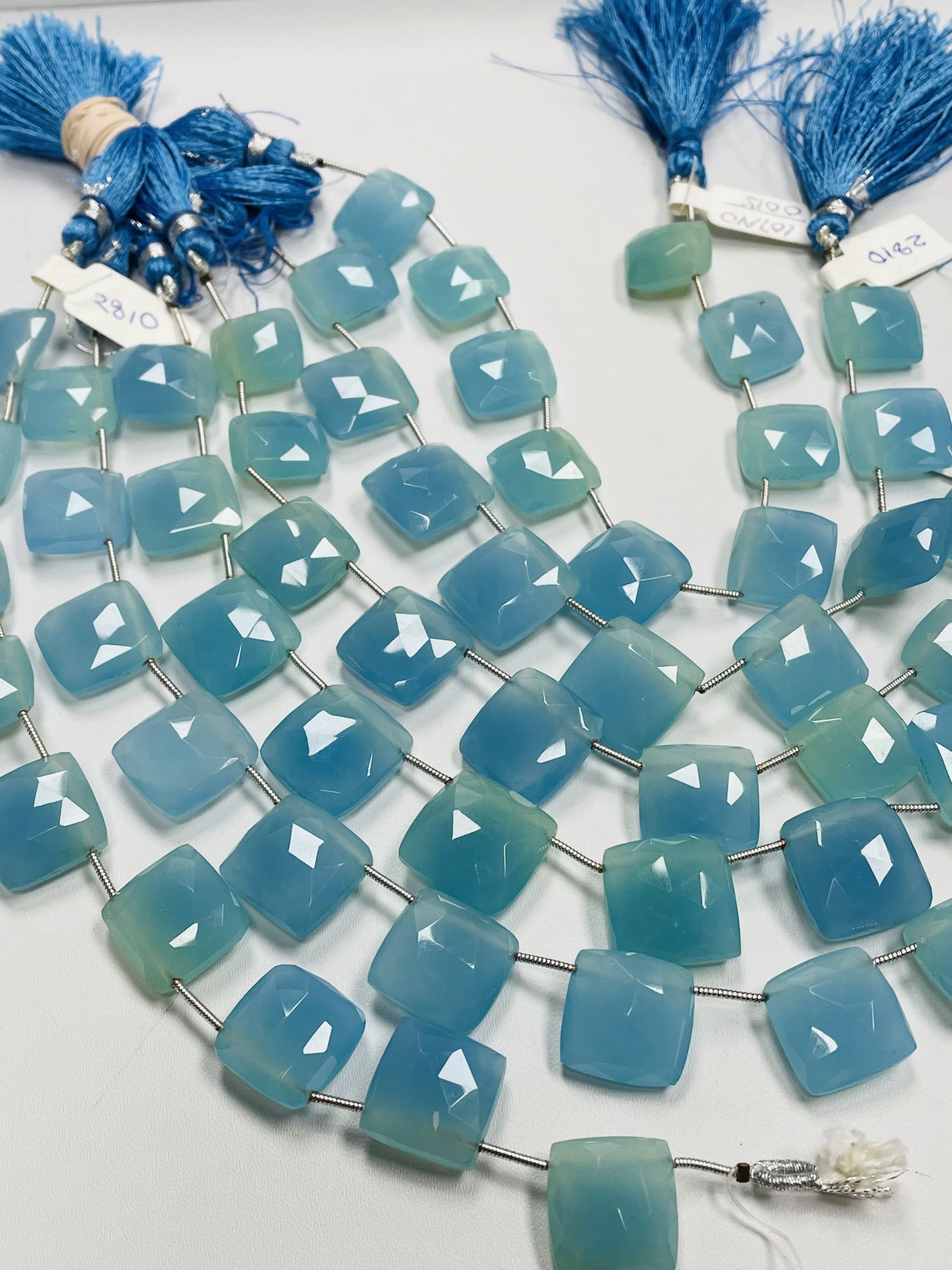 Blue Chalcedony Cushion Faceted