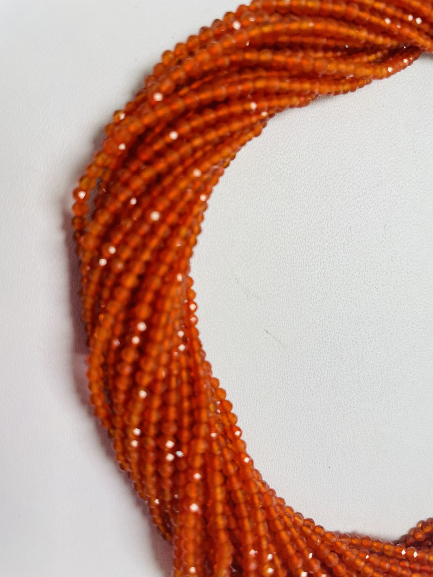 Carnelian Rondelle Faceted