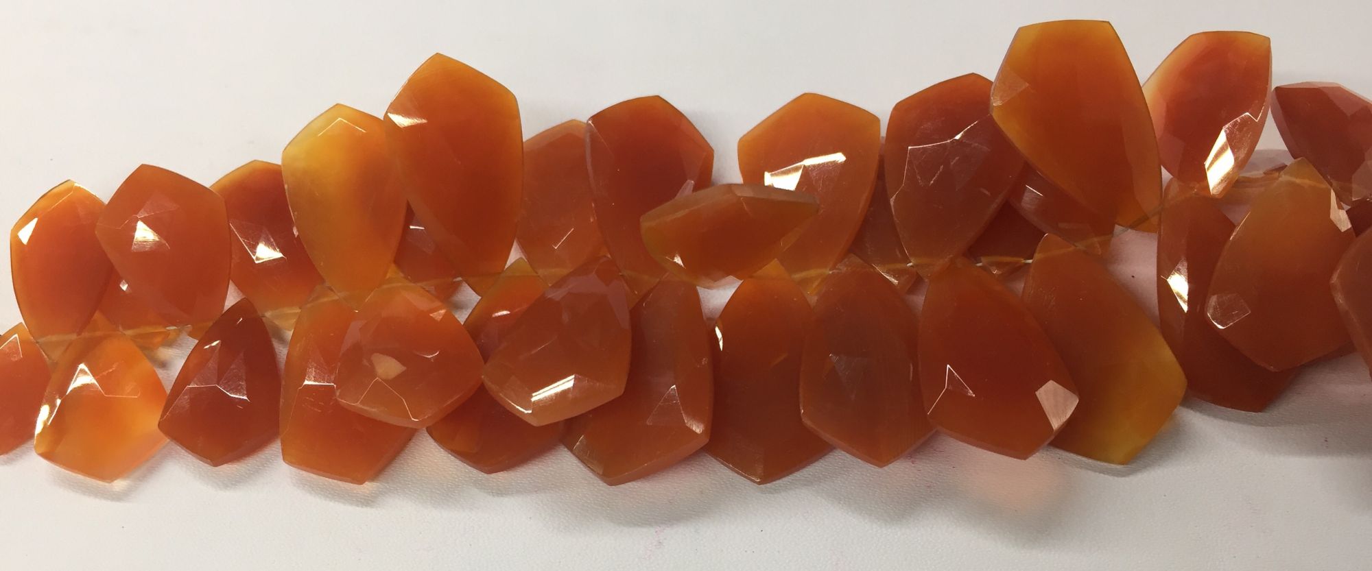 Carnelian kite shape Faceted