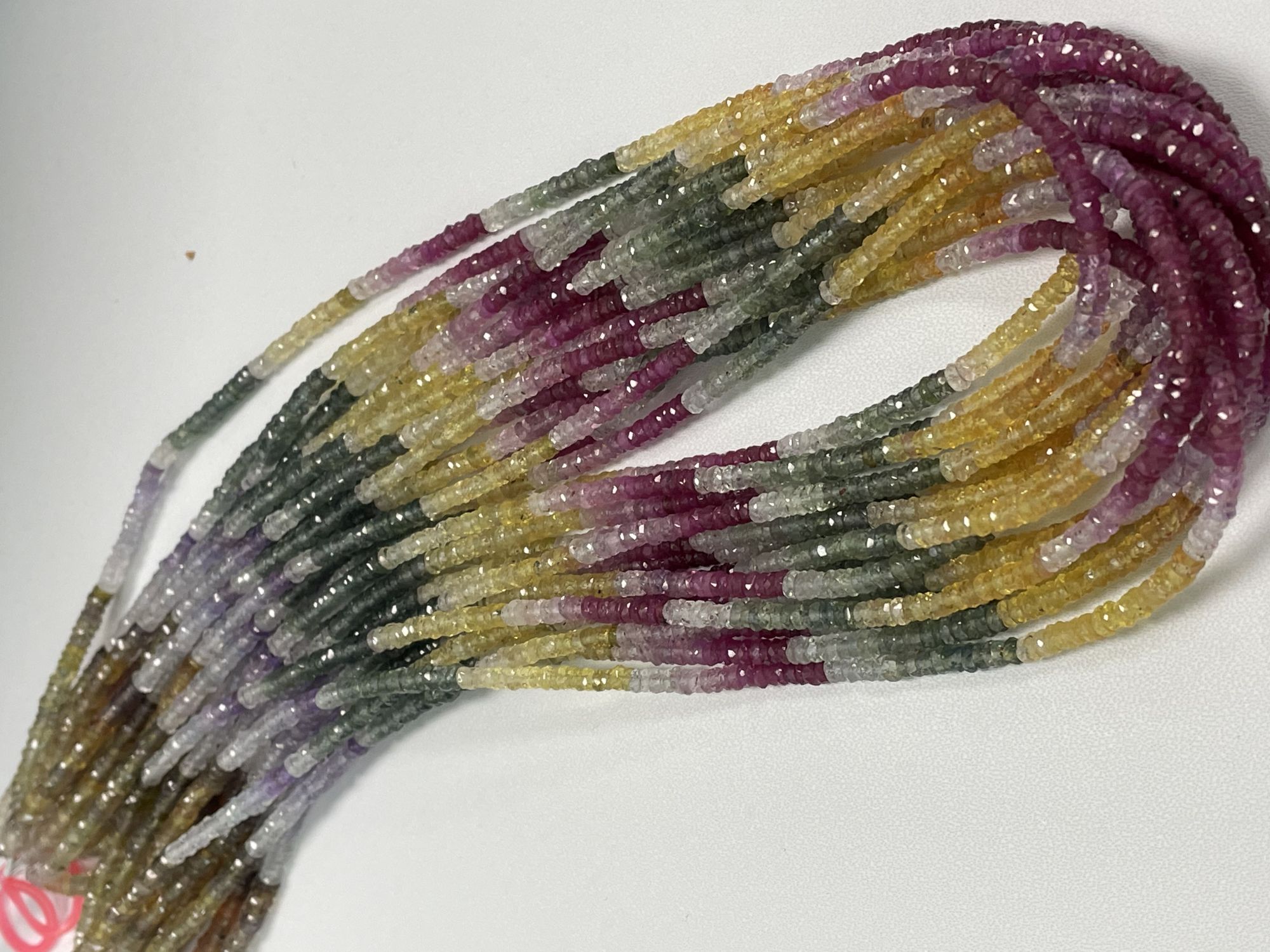 Multi Color Sapphire Tire Faceted