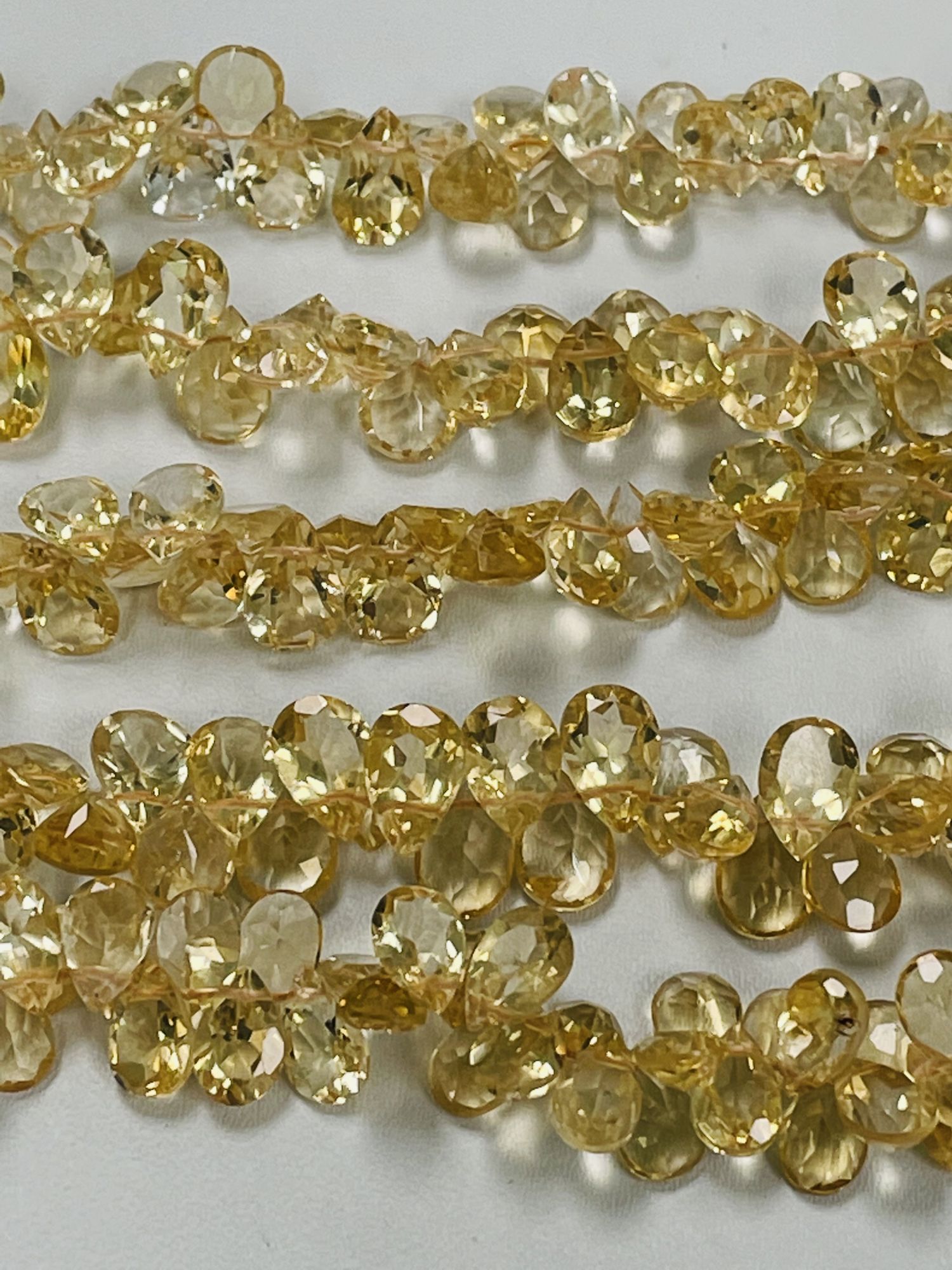 Citrine Pear Cut Stone Faceted