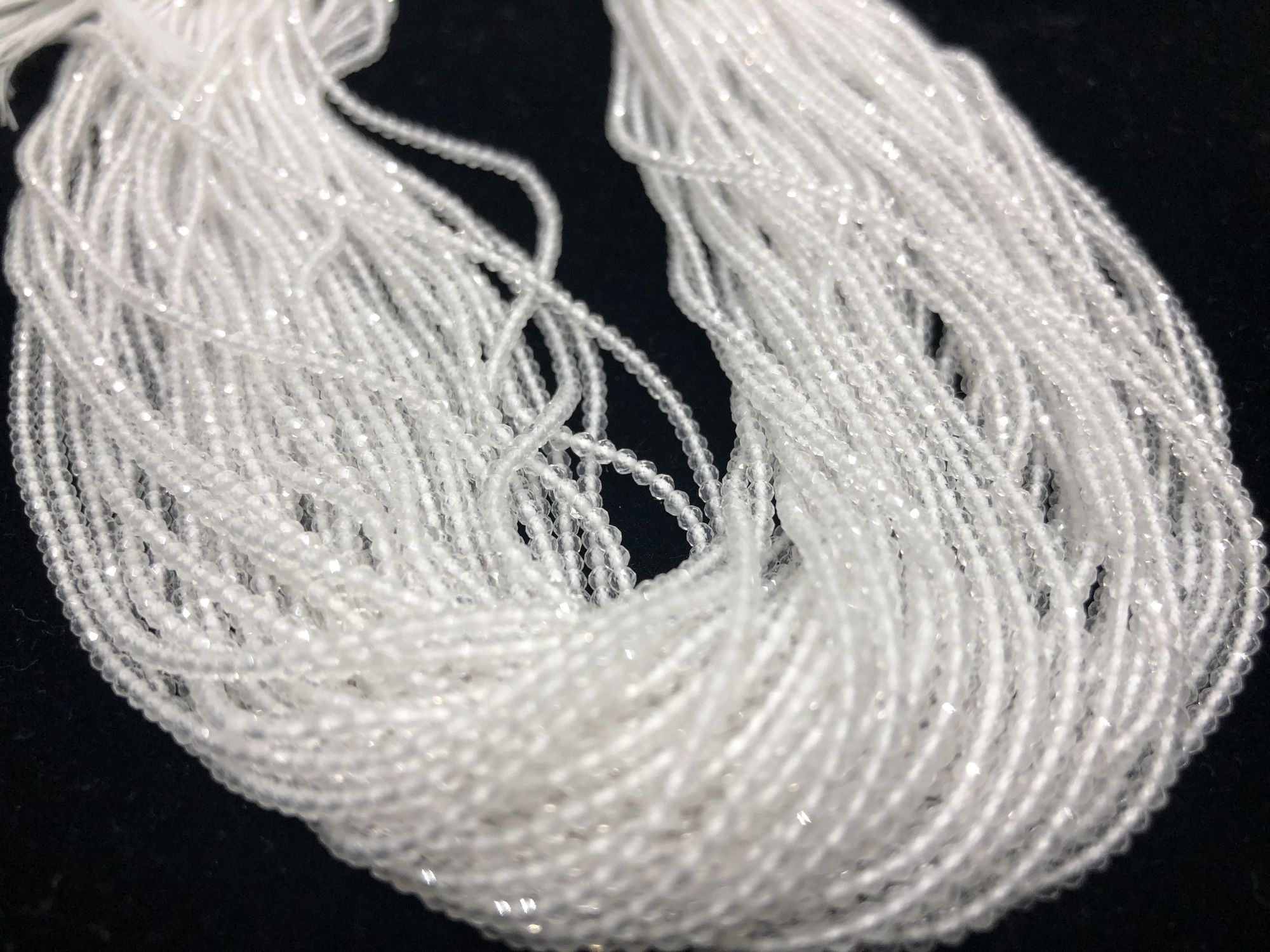 Clear Quartz Rondelles Faceted