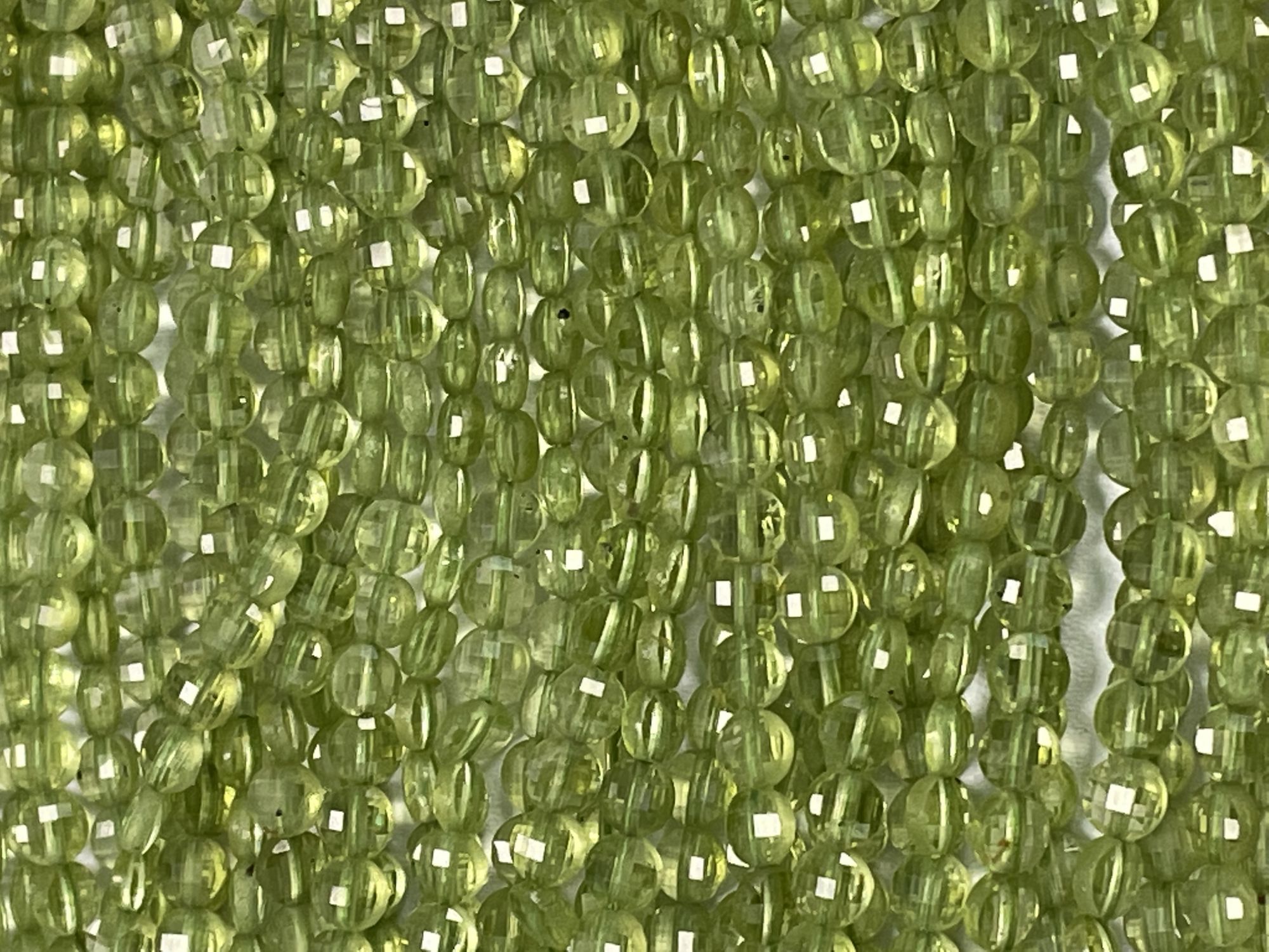 Peridot Coin Faceted